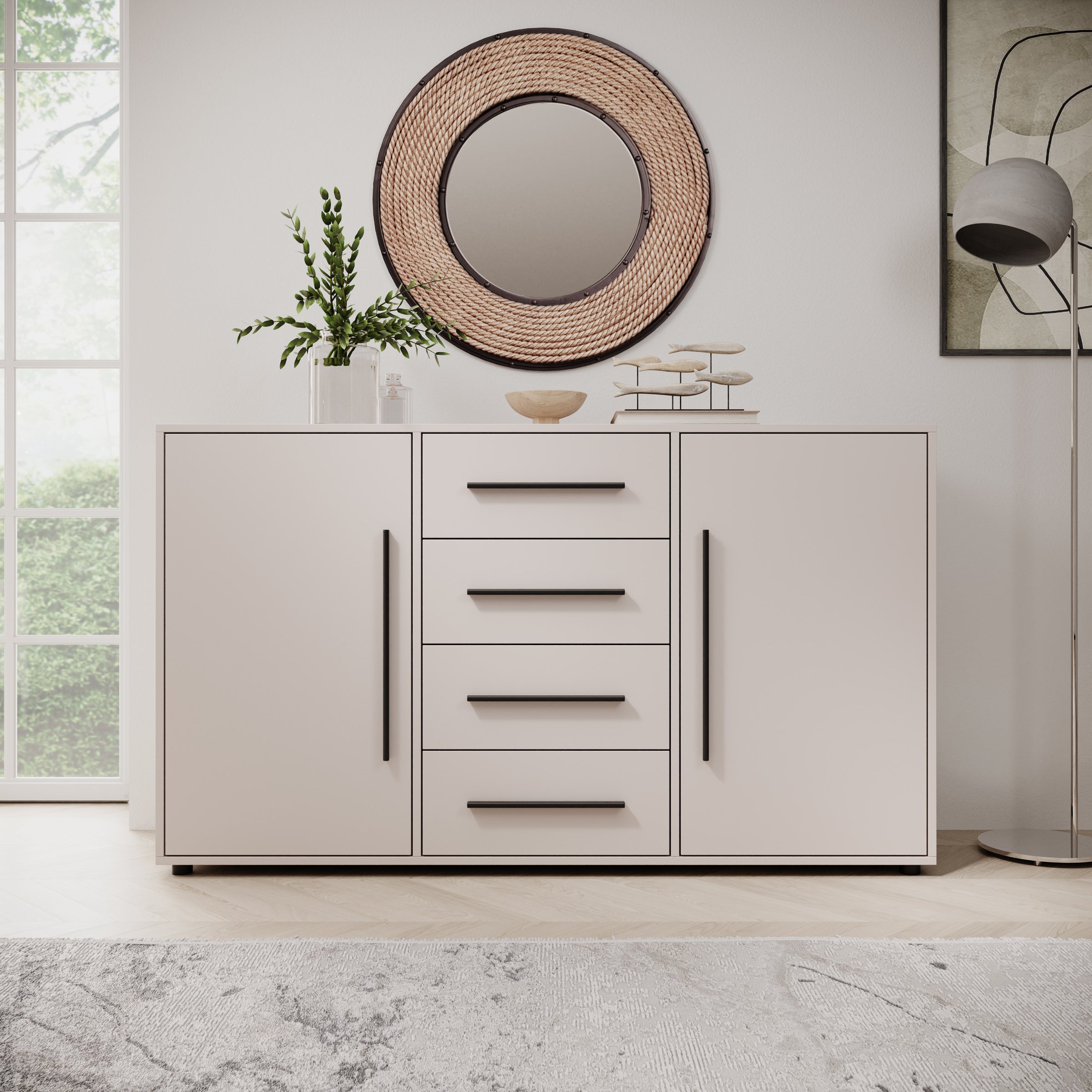 Montalo - Dressoir - Beige - 150x40x87 cm