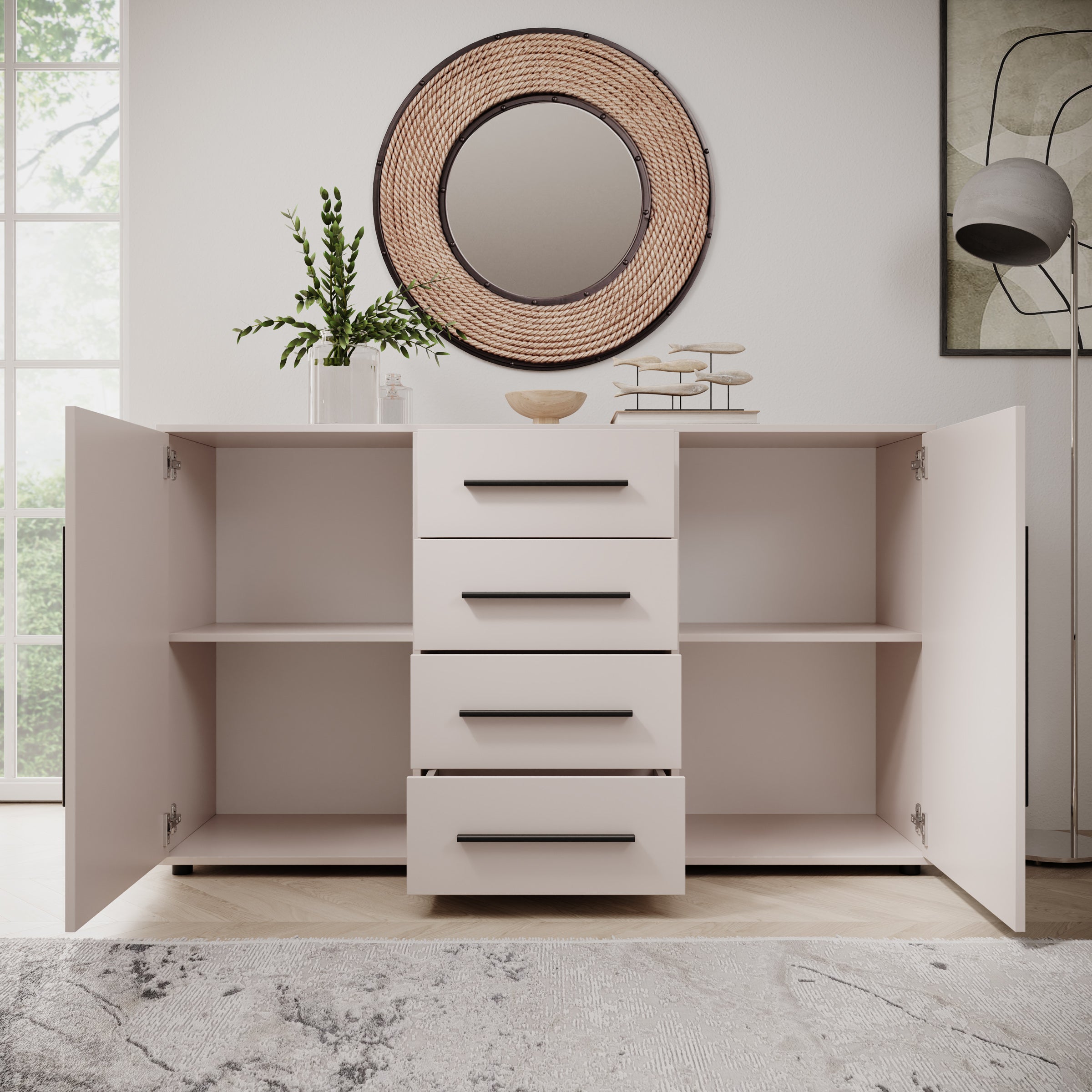 Montalo - Dressoir - Beige - 150x40x87 cm