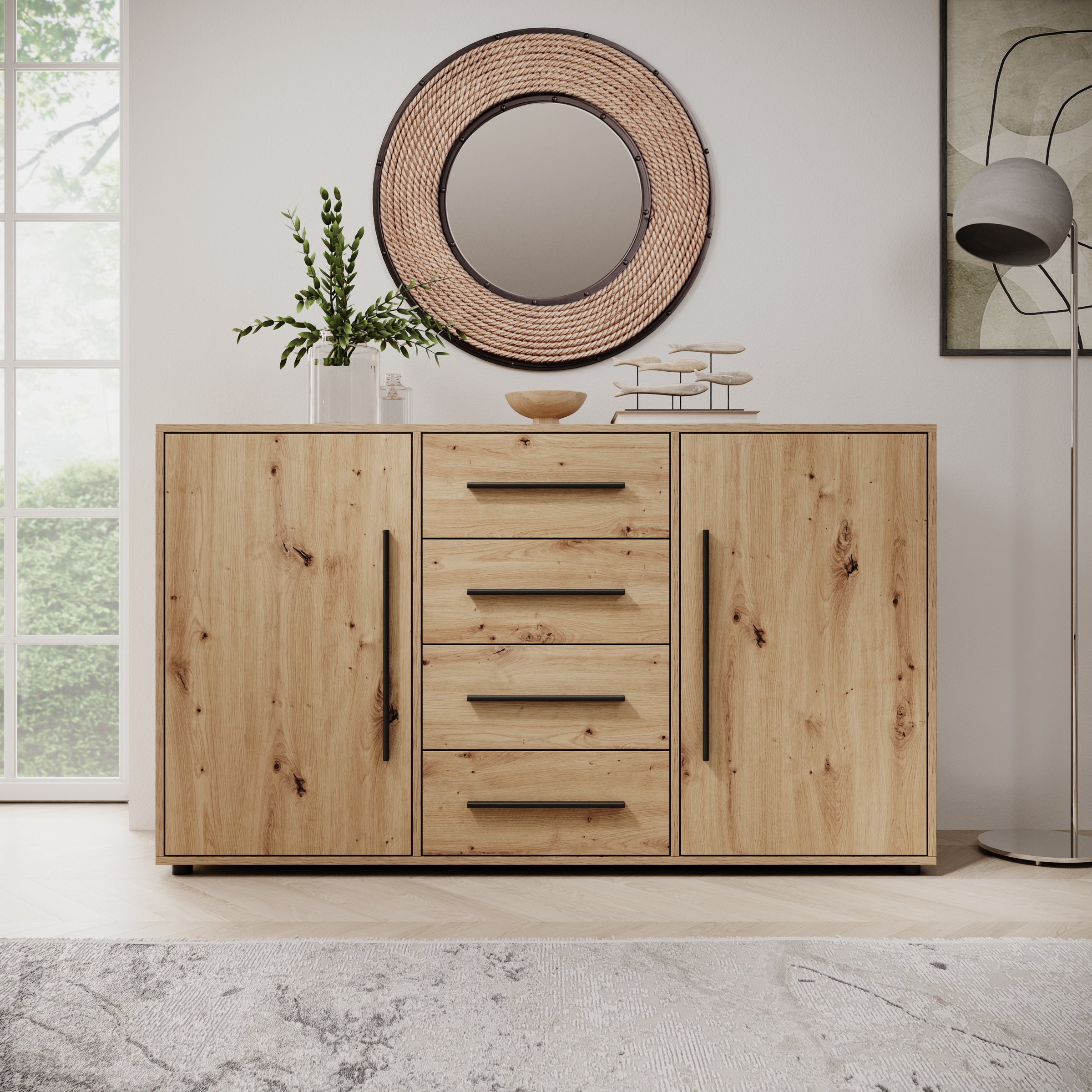Montalo - Dressoir - Eikenpatroon - 150x40x87 cm