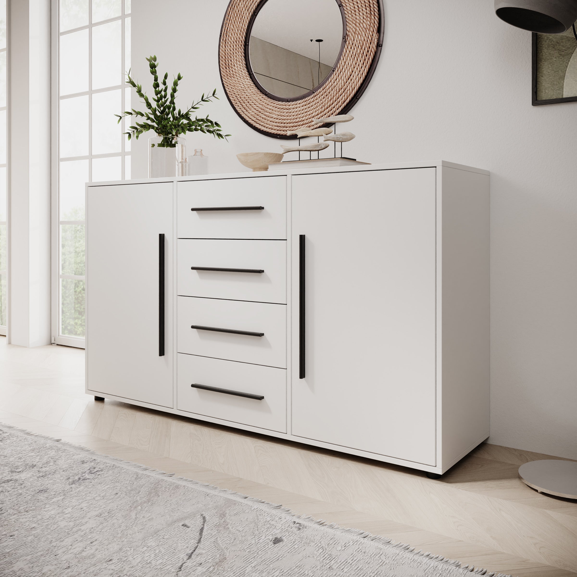 Montalo - Dressoir - Wit - 150x40x87 cm