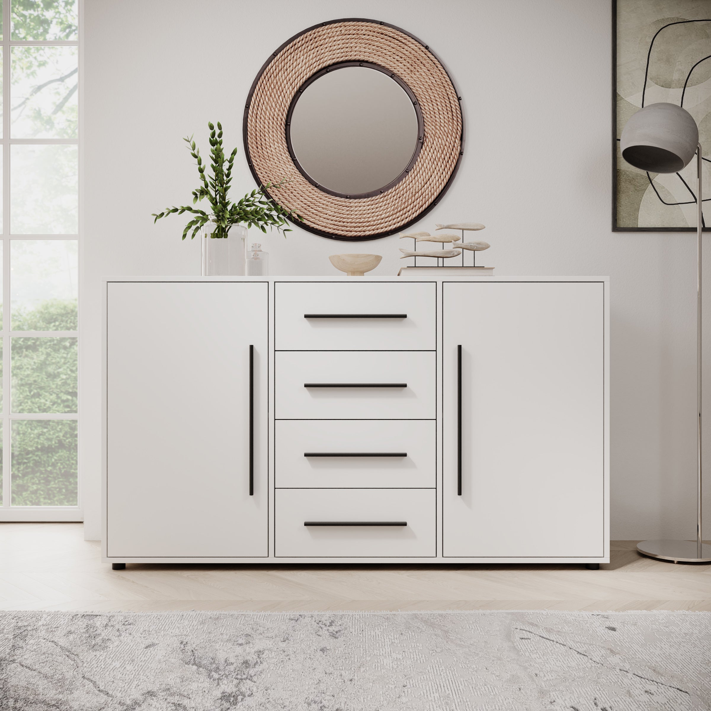 Montalo - Dressoir - Wit - 150x40x87 cm