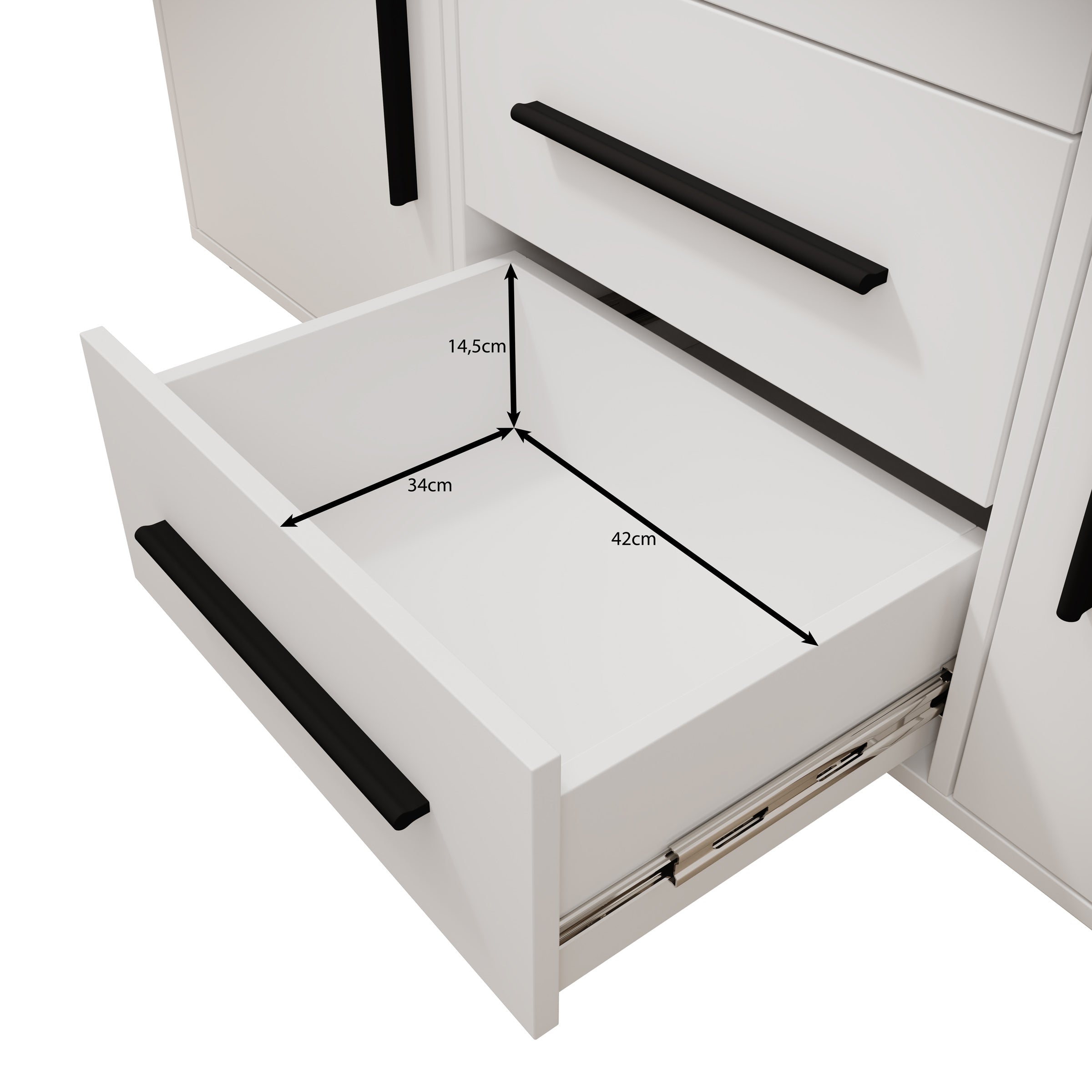 Montalo - Dressoir - Zwart - 150x40x87 cm