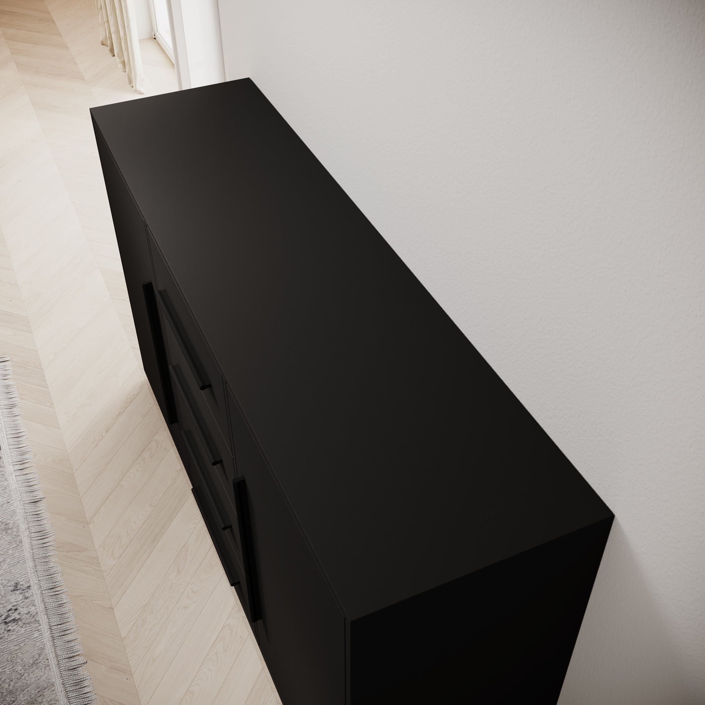 Montalo - Dressoir - Zwart - 150x40x87 cm