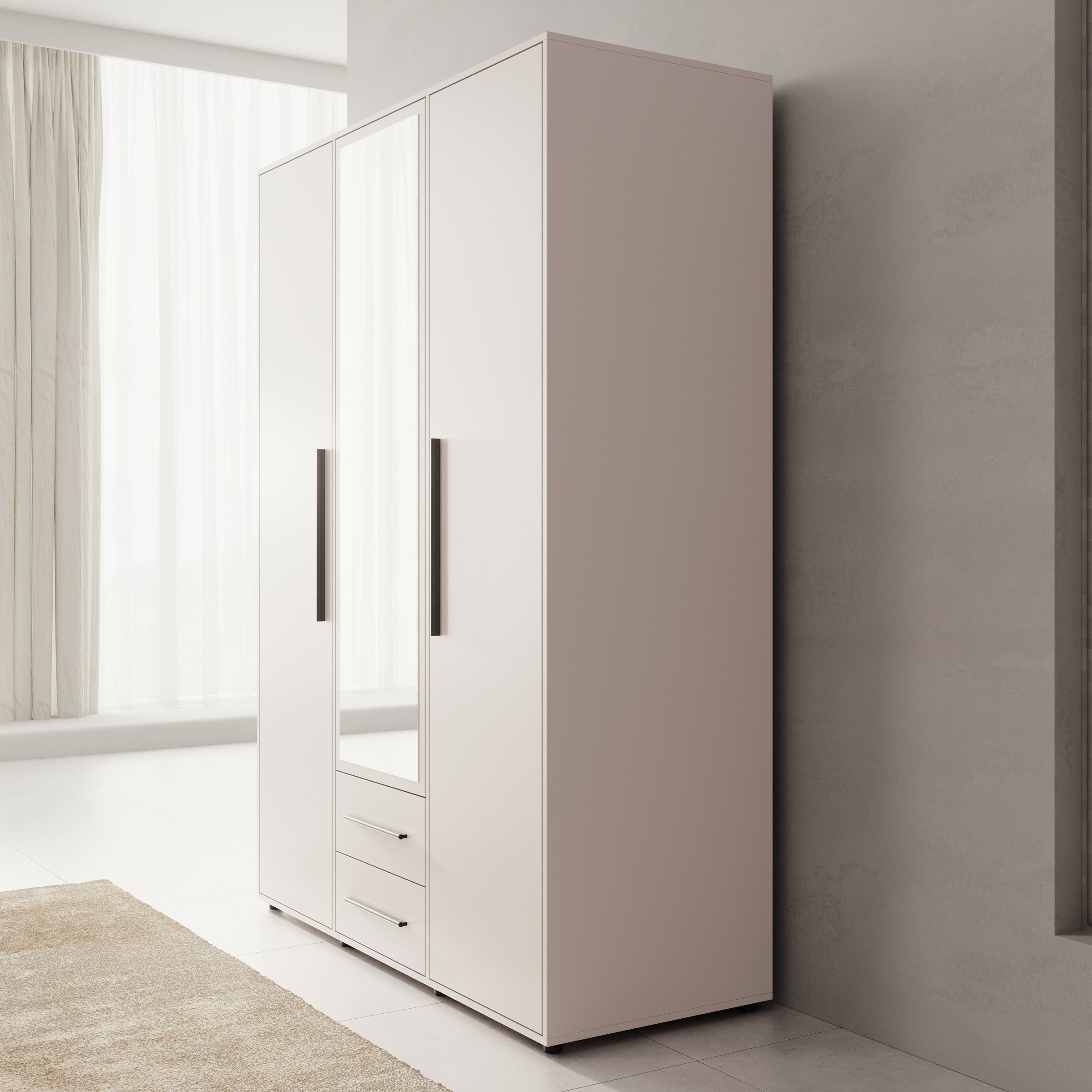 Montalo - Kledingkast 3-deurs - Beige - 150x59x206 cm