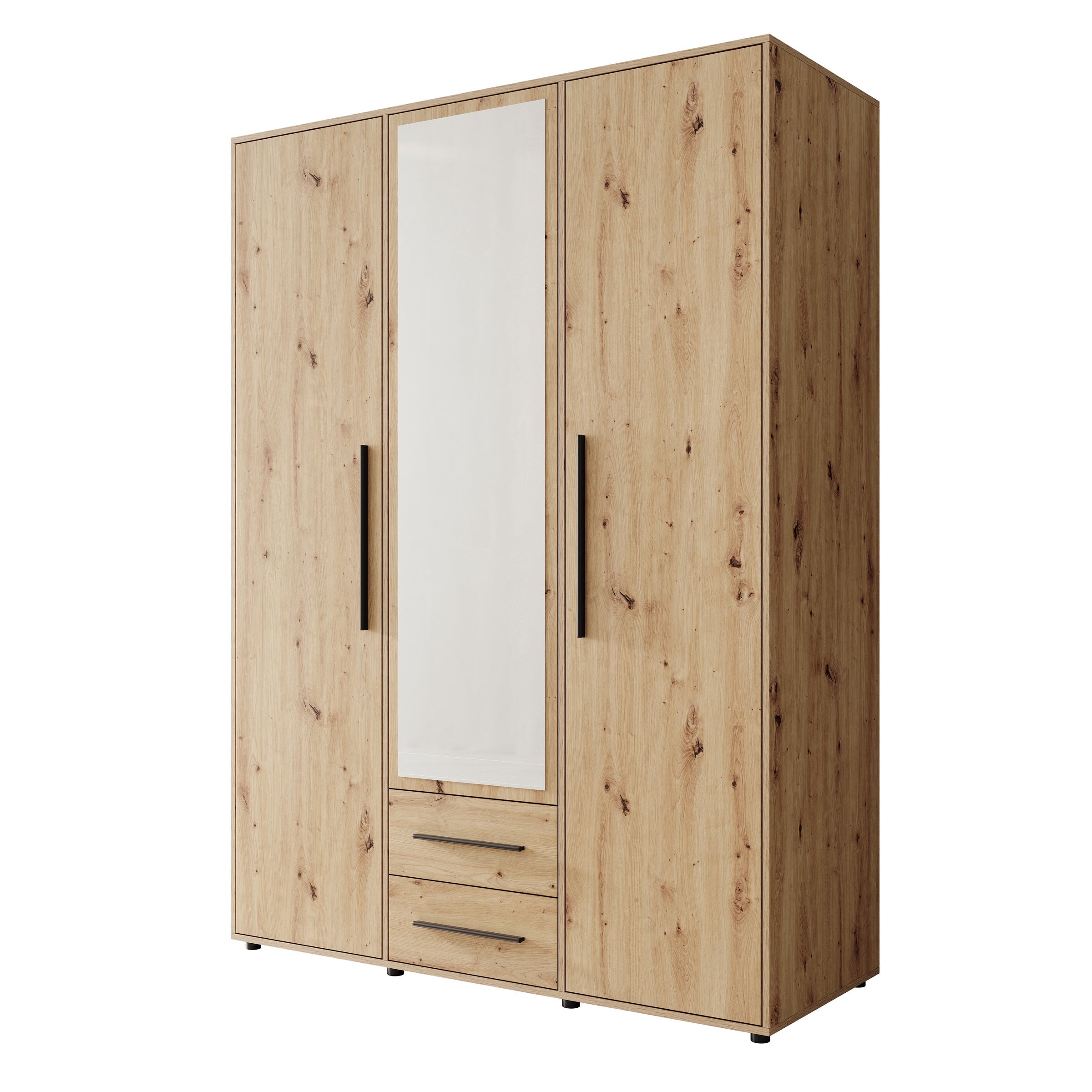 Montalo - Kledingkast 3-deurs - Eikenpatroon - 150x59x206 cm