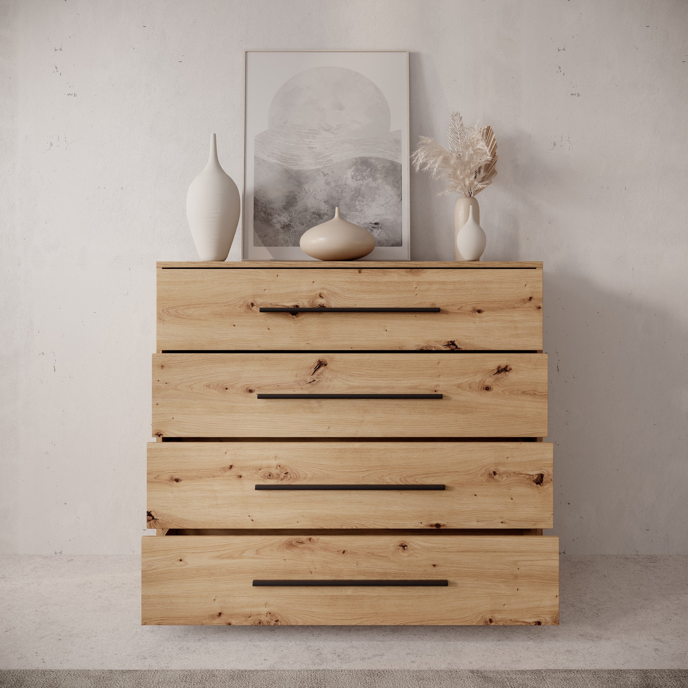 Montalo - Ladekast - Eikenpatroon - 99x40x87 cm