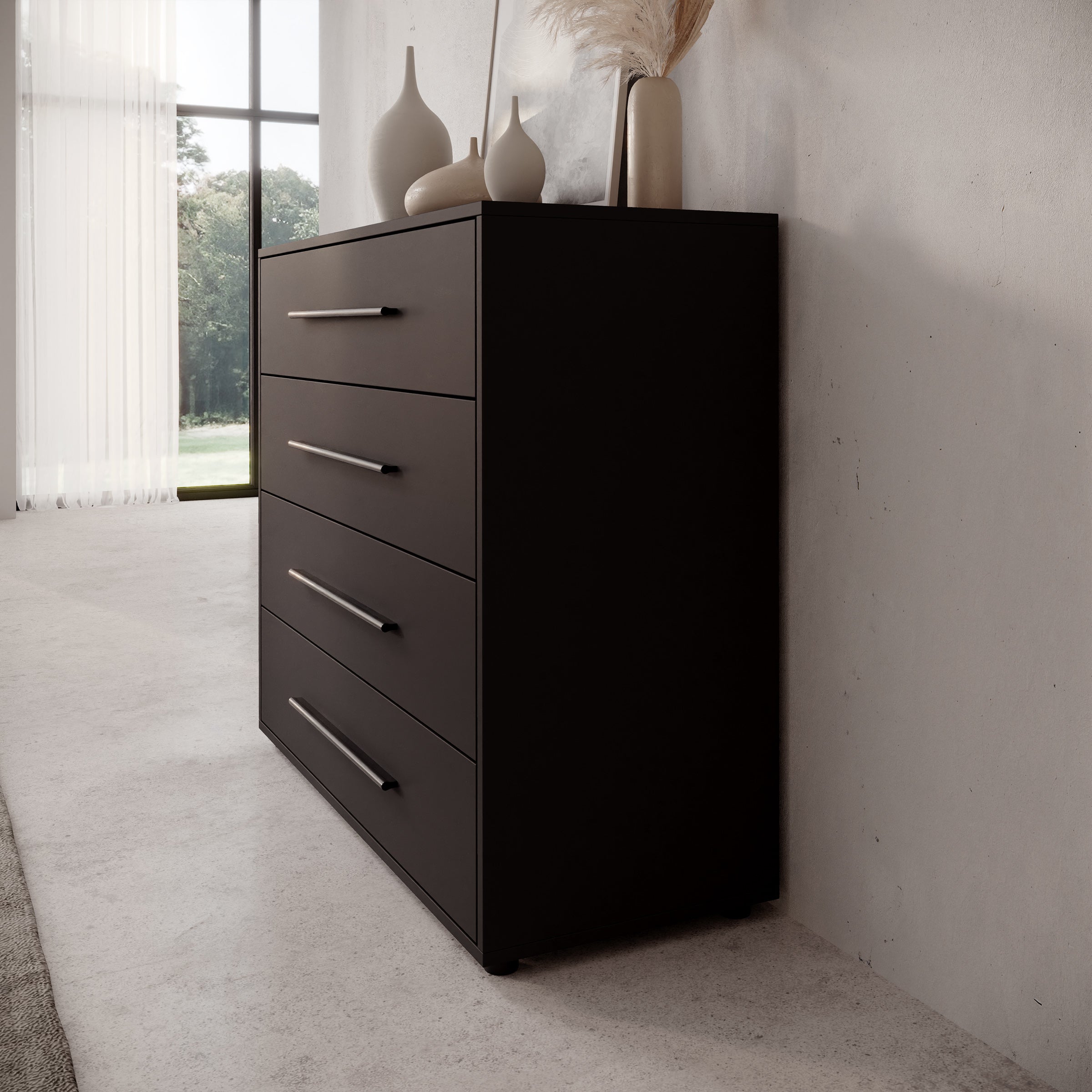 Montalo - Ladekast - Zwart - 99x40x87 cm