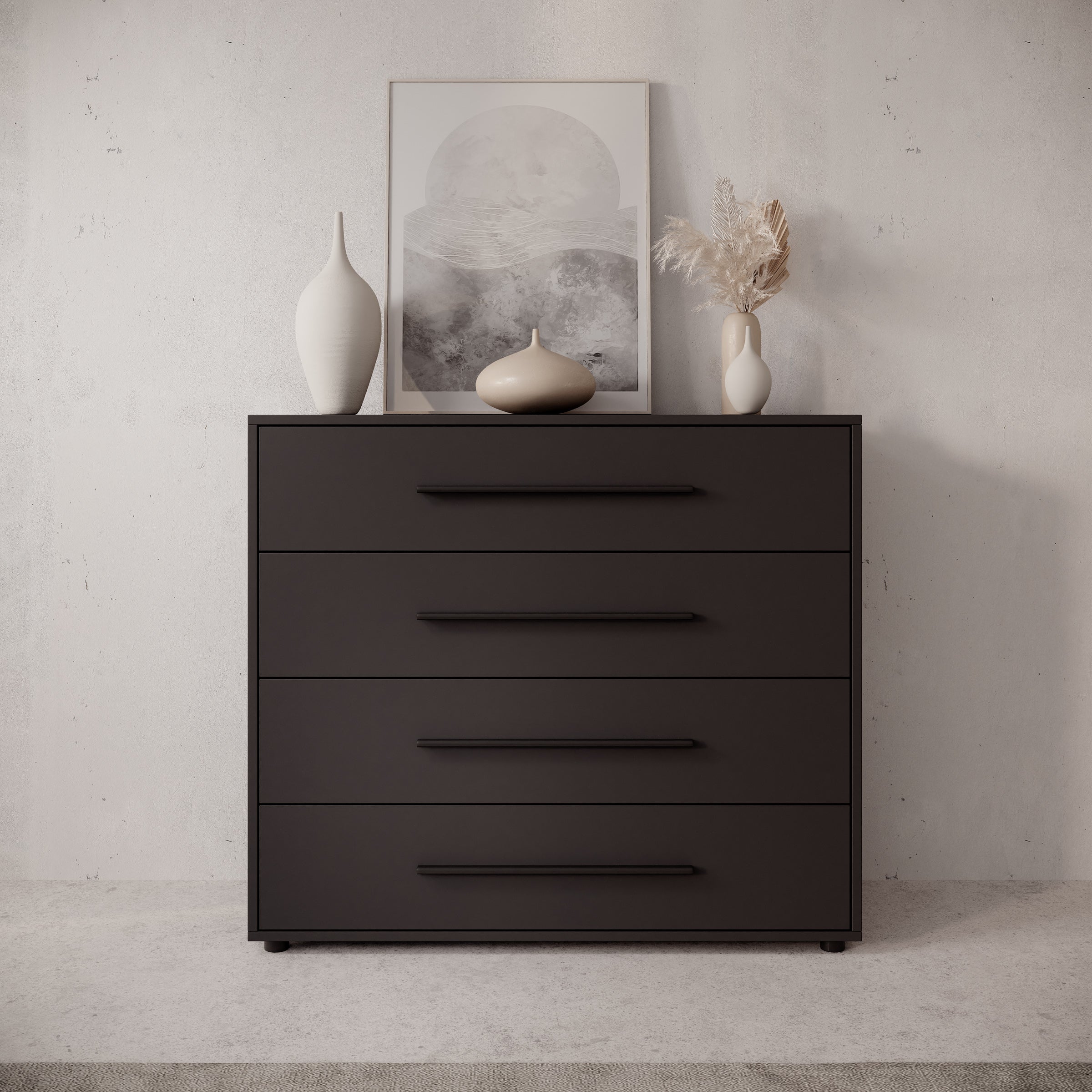 Montalo - Ladekast - Zwart - 99x40x87 cm