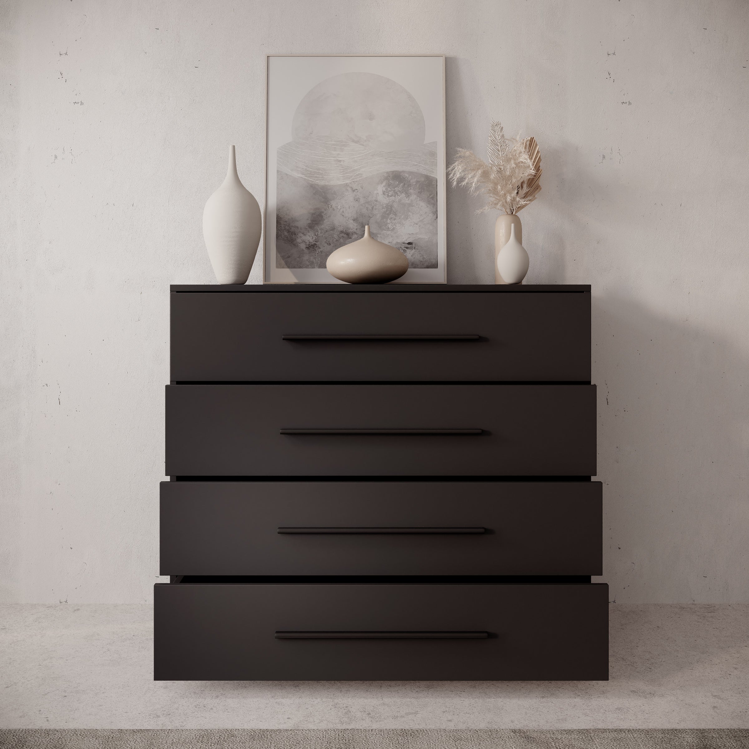 Montalo - Ladekast - Zwart - 99x40x87 cm