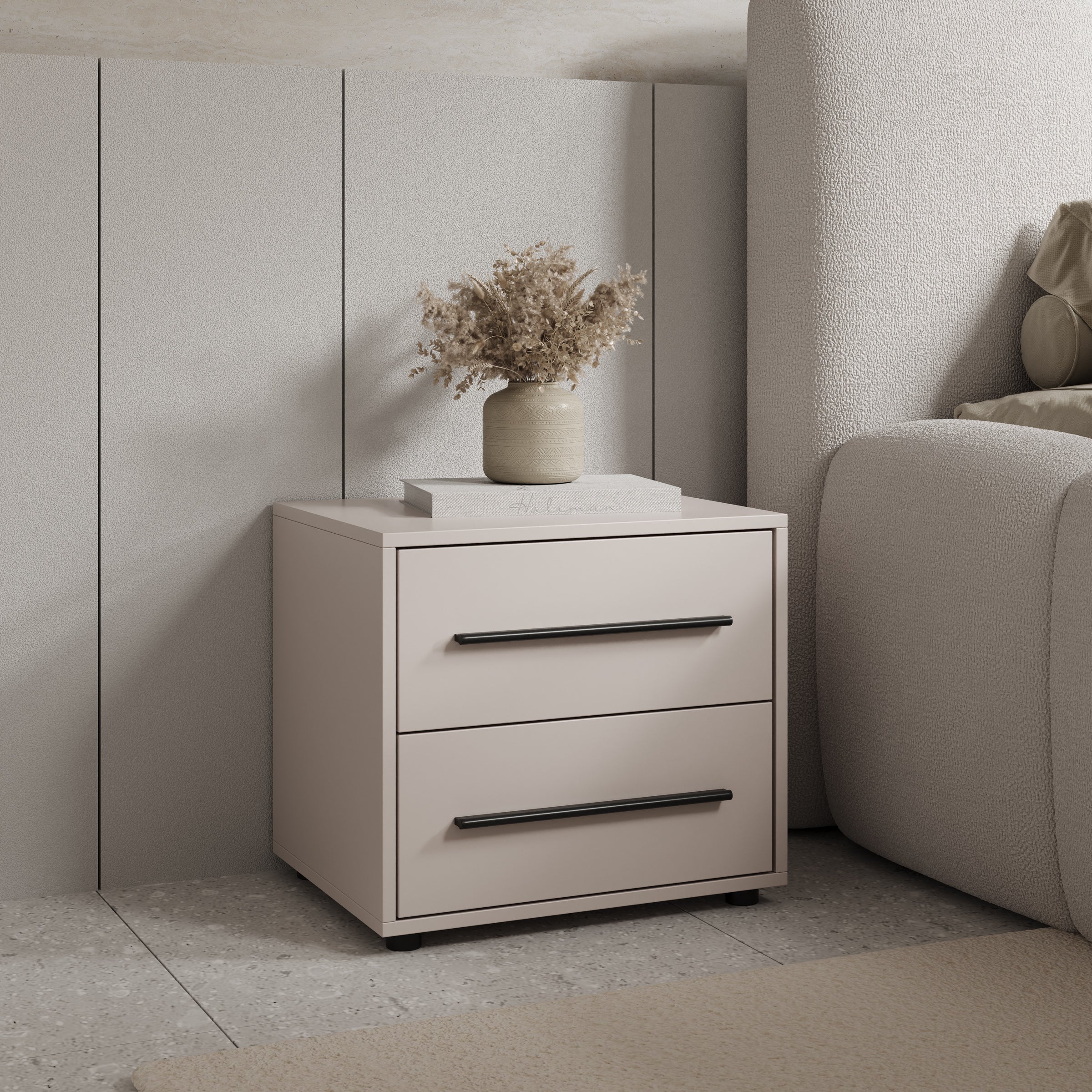 Montalo - Nachtkastje - Beige - 51x40x47 cm