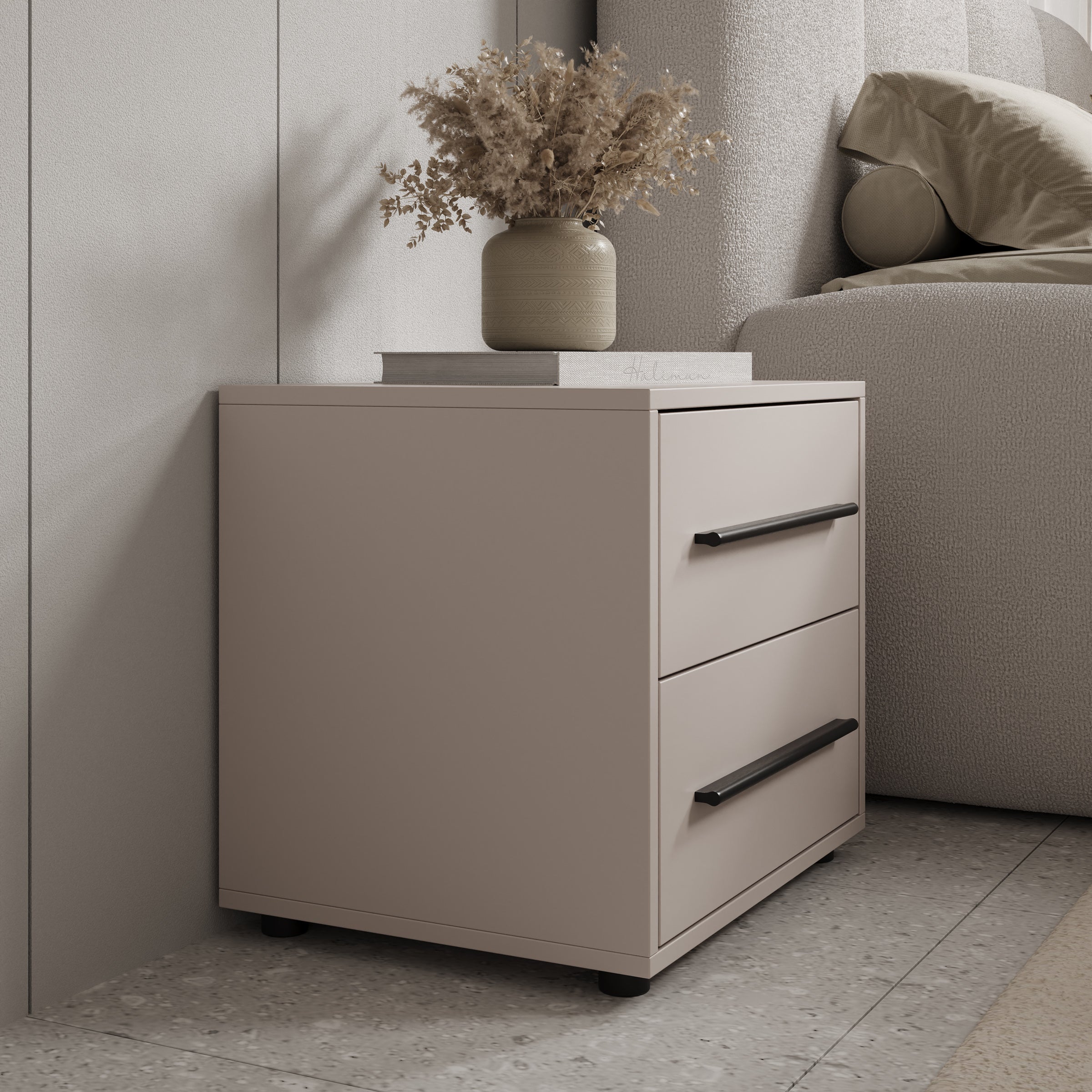 Montalo - Nachtkastje - Beige - 51x40x47 cm