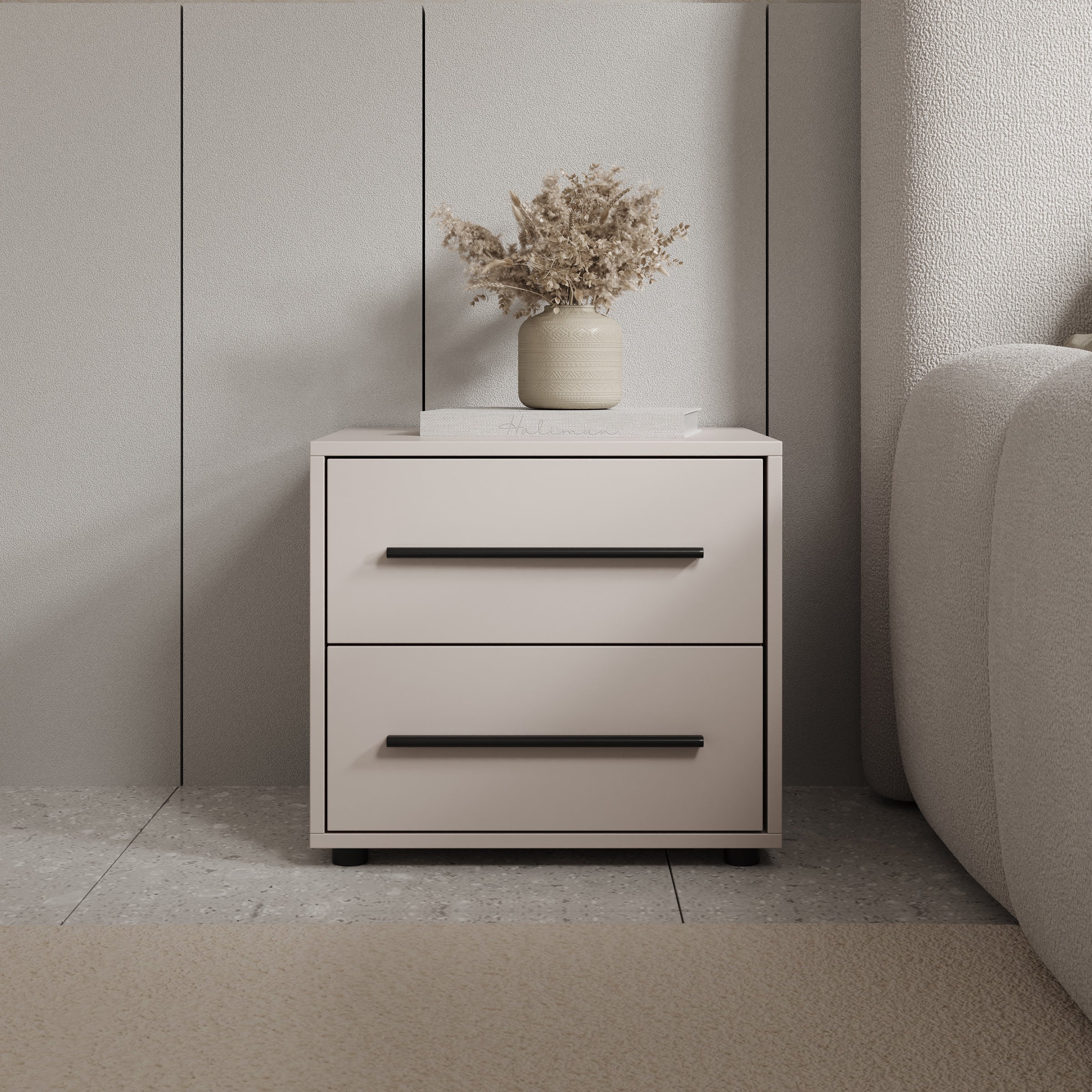 Montalo - Nachtkastje - Beige - 51x40x47 cm