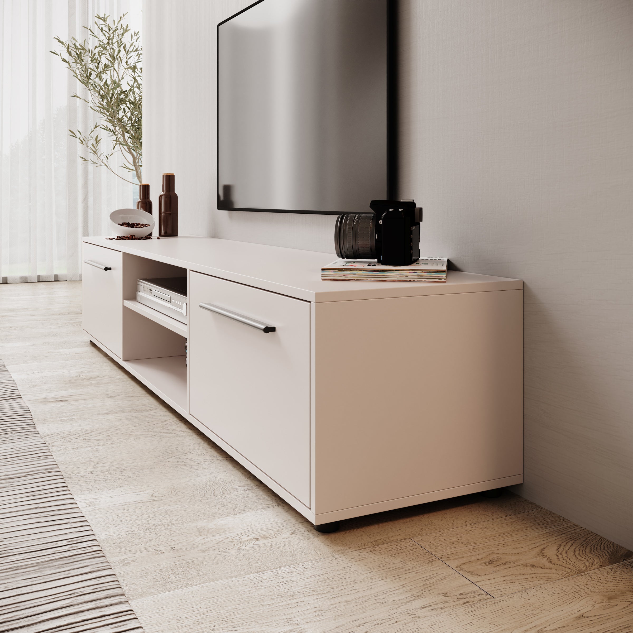 Montalo - TV-Meubel - Beige - 190x40x38 cm