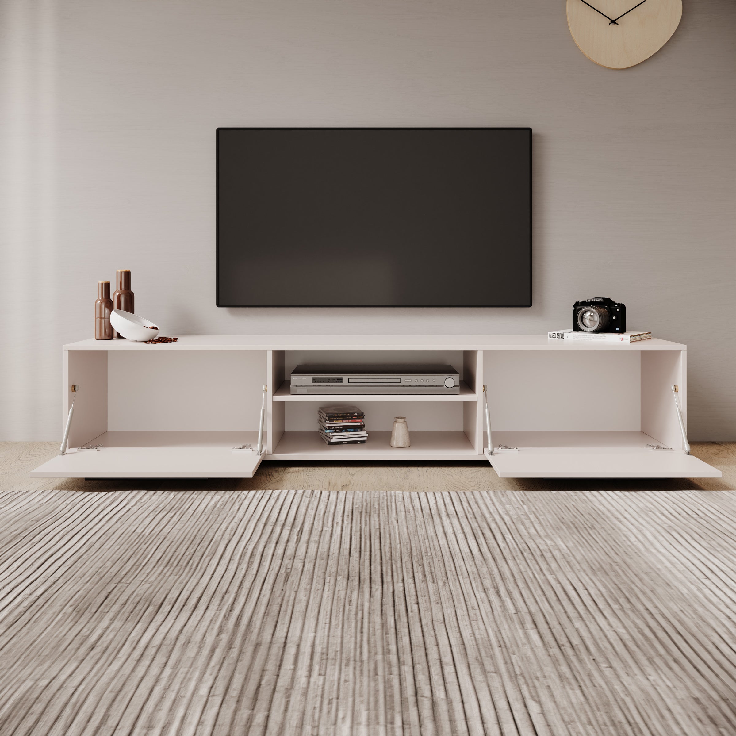 Montalo - TV-Meubel - Beige - 190x40x38 cm