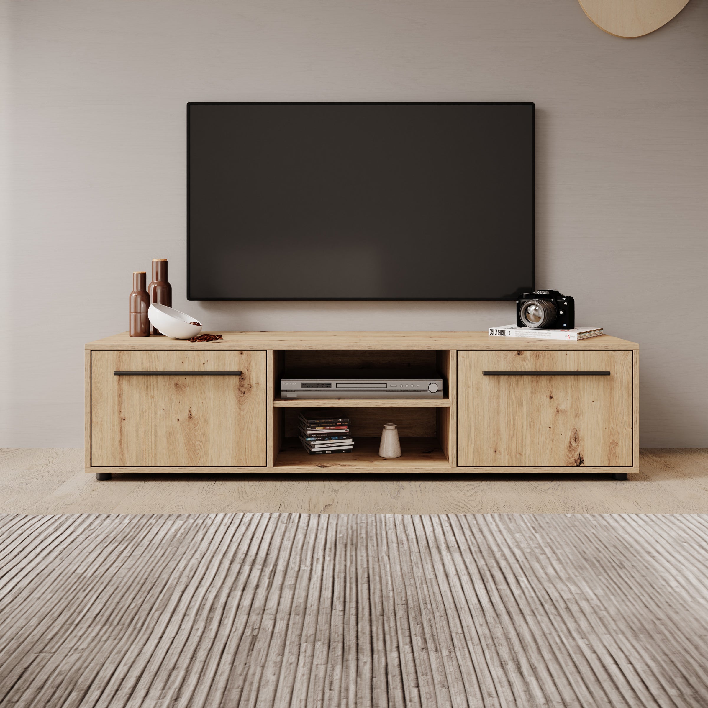 Montalo - TV-Meubel - Eikenpatroon - 150x40x38 cm