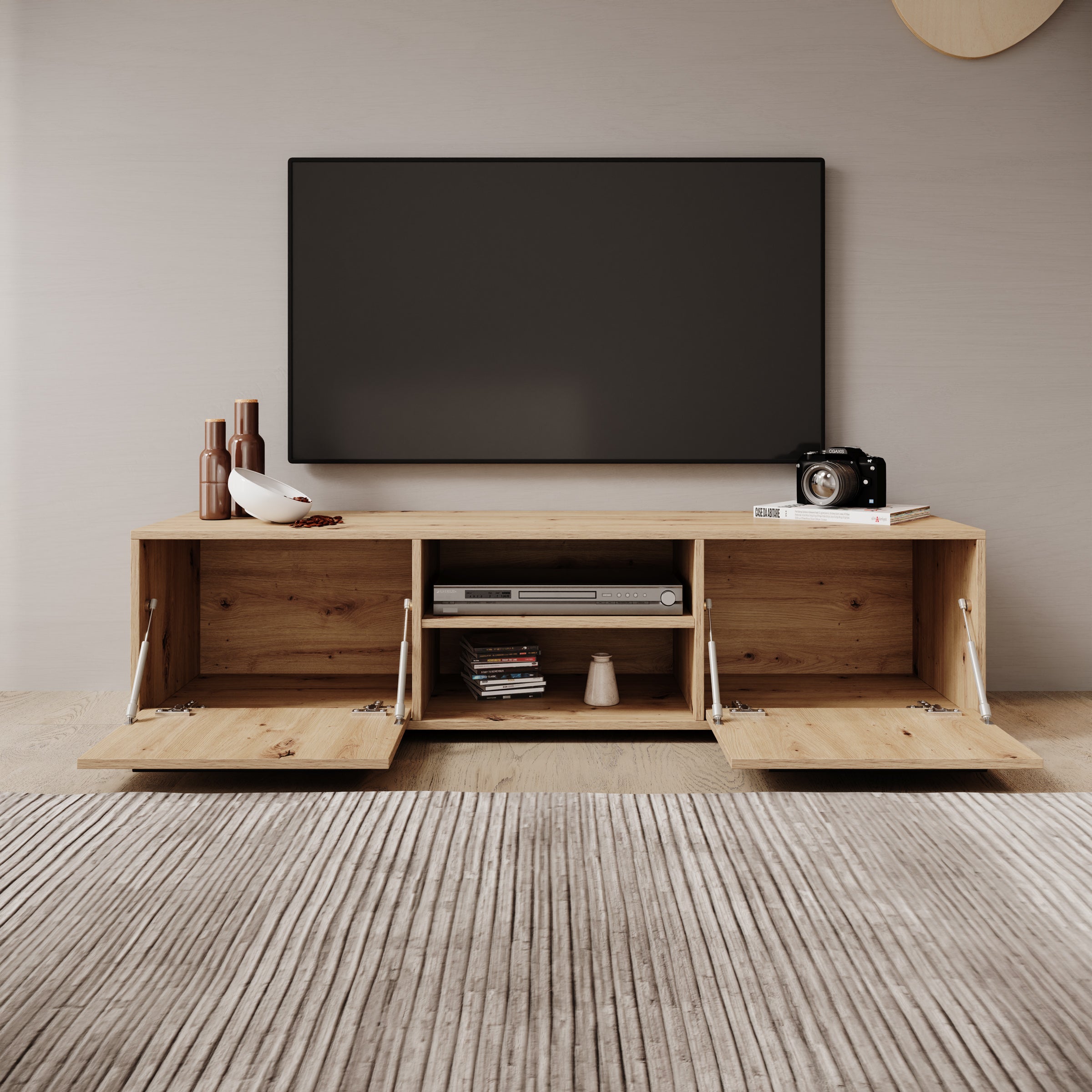 Montalo - TV-Meubel - Eikenpatroon - 150x40x38 cm