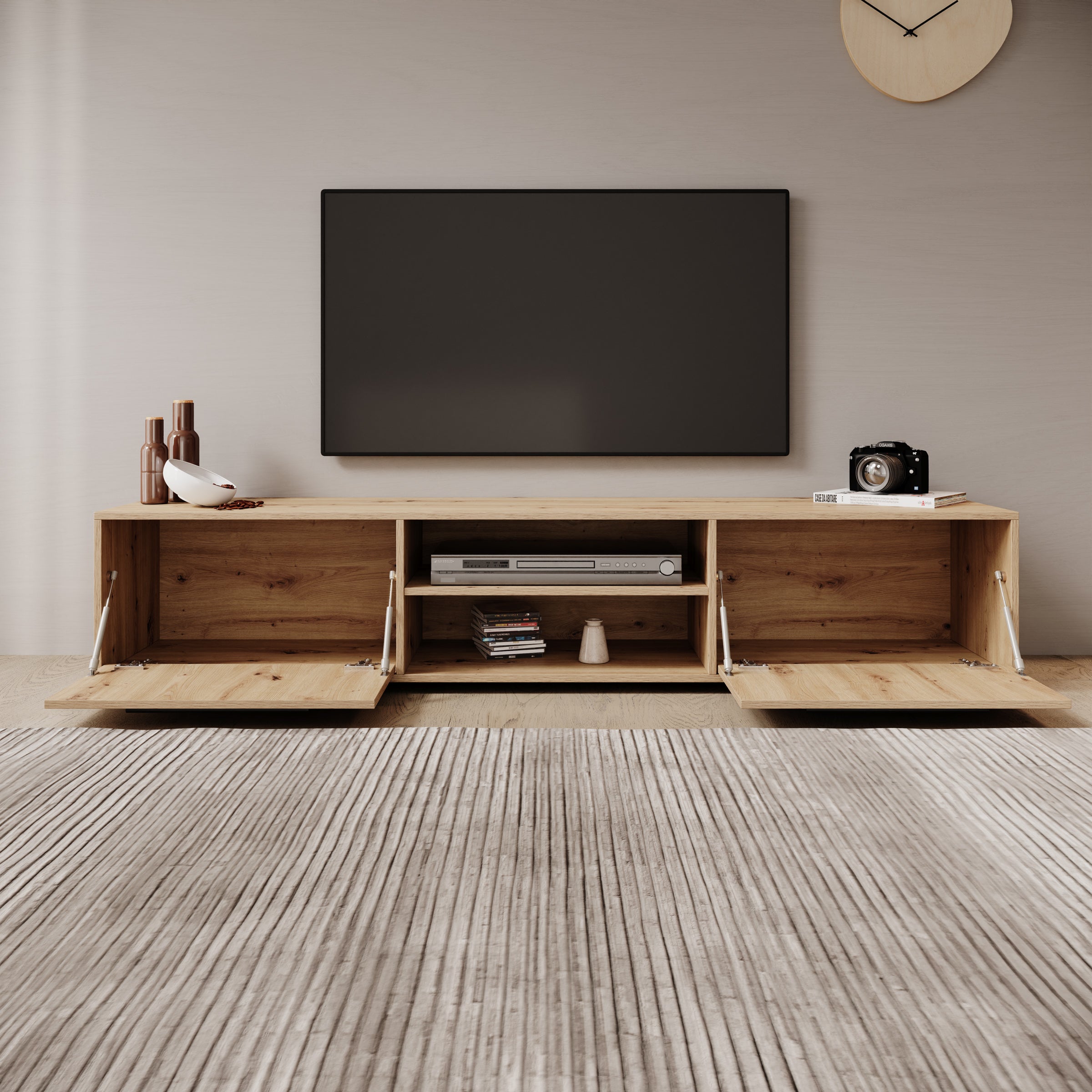 Montalo - TV-Meubel - Eikenpatroon - 190x40x38 cm