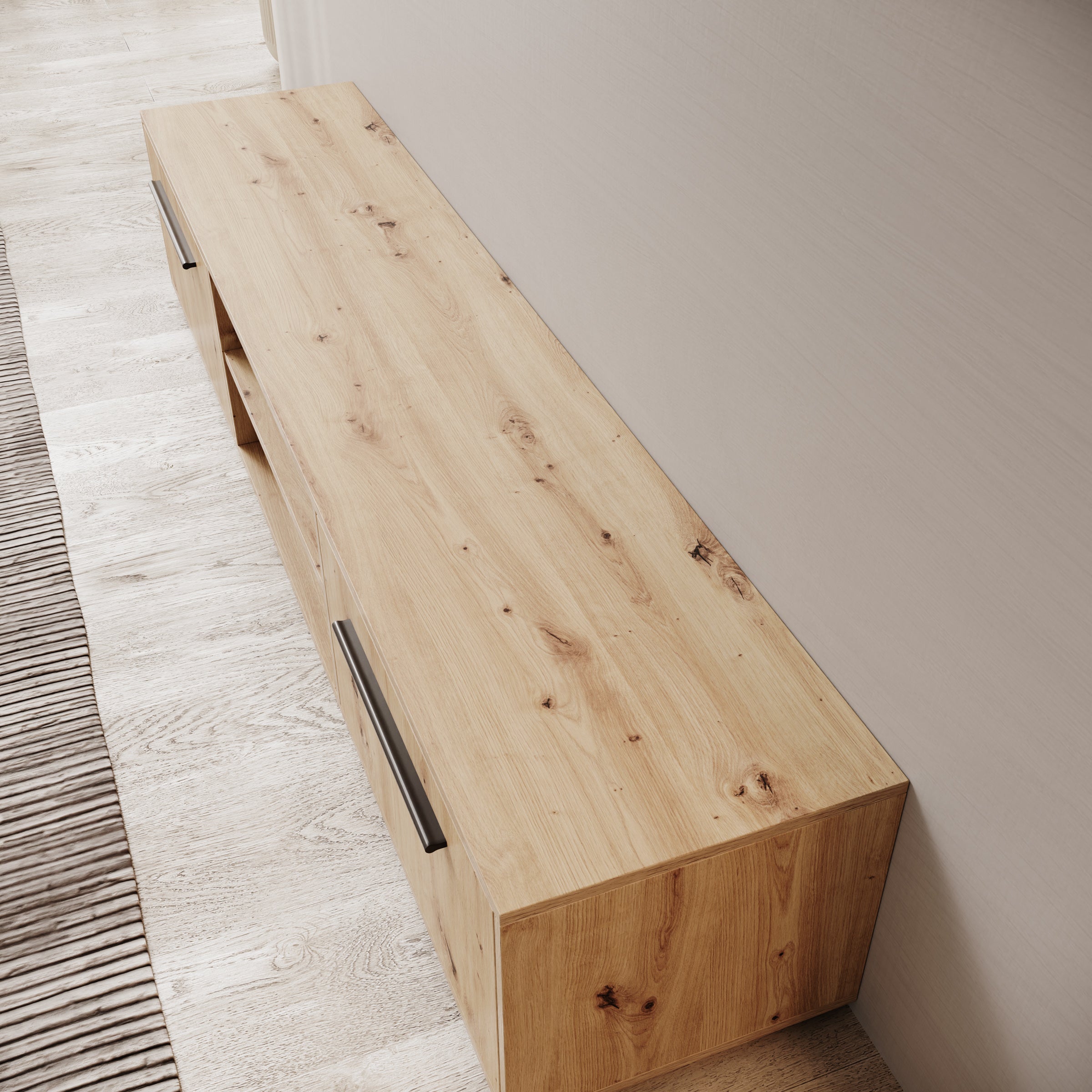 Montalo - TV-Meubel - Eikenpatroon - 190x40x38 cm