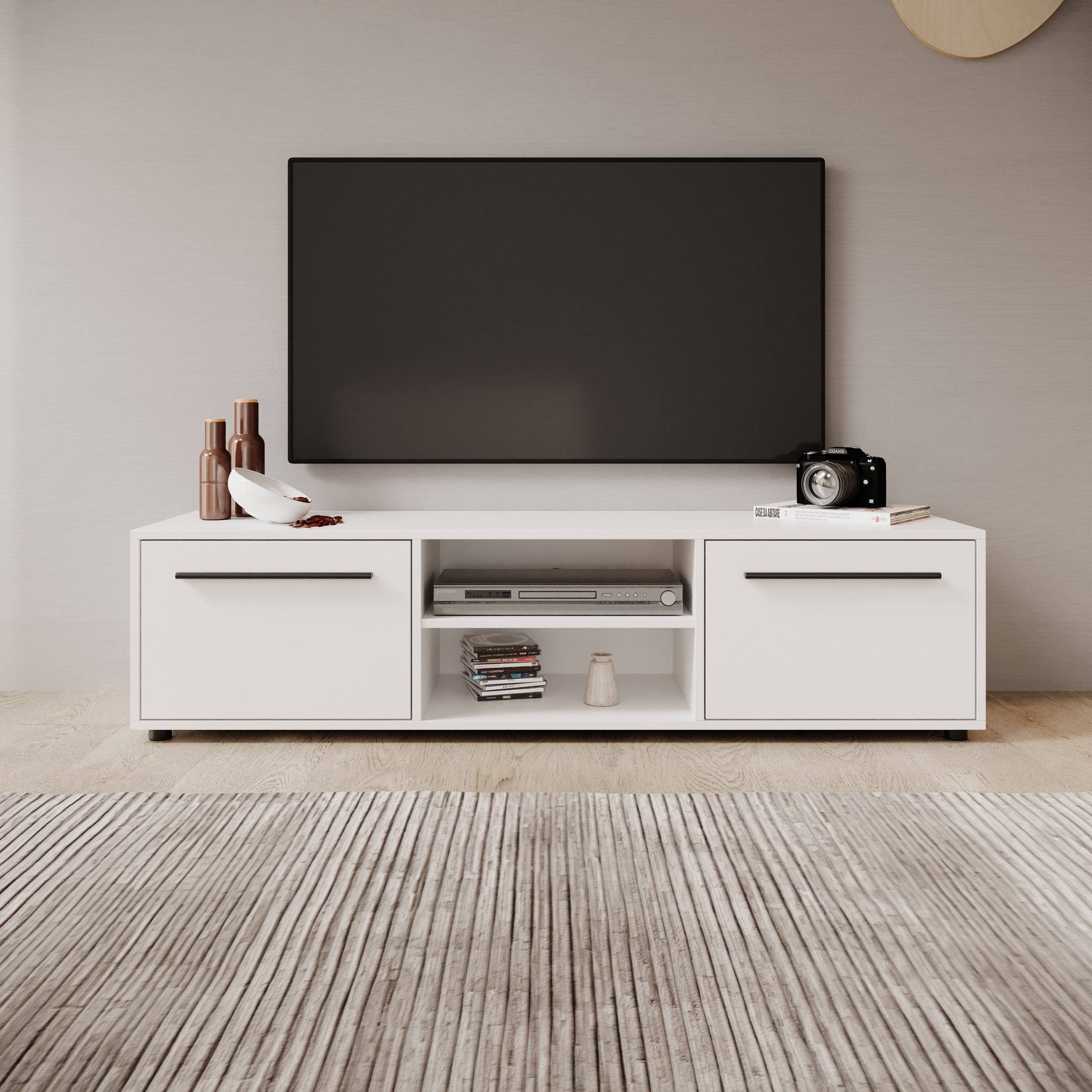 Montalo - TV-Meubel - Wit - 150x40x38 cm