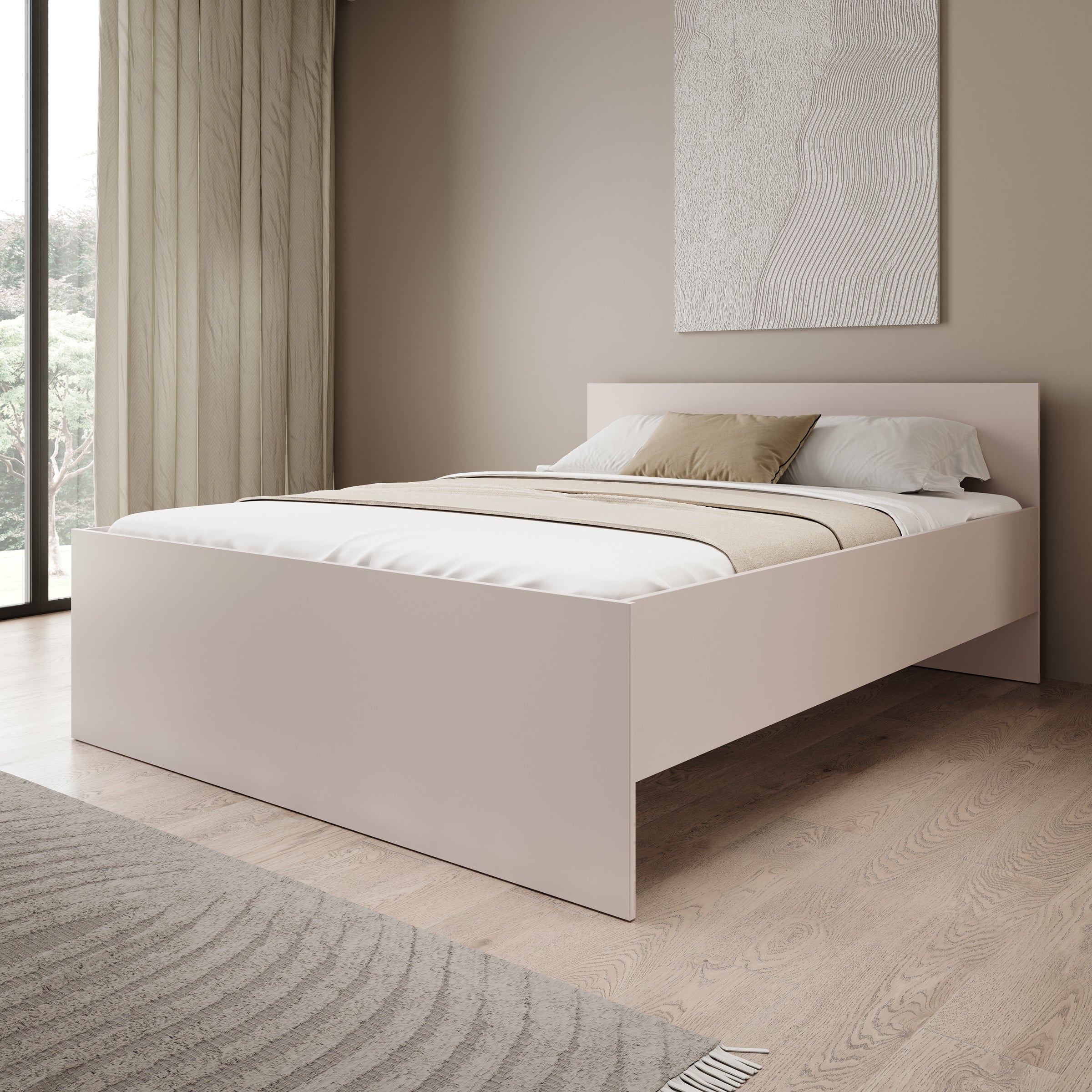 Montalo - Tweepersoonsbed - Beige - 160x200 cm