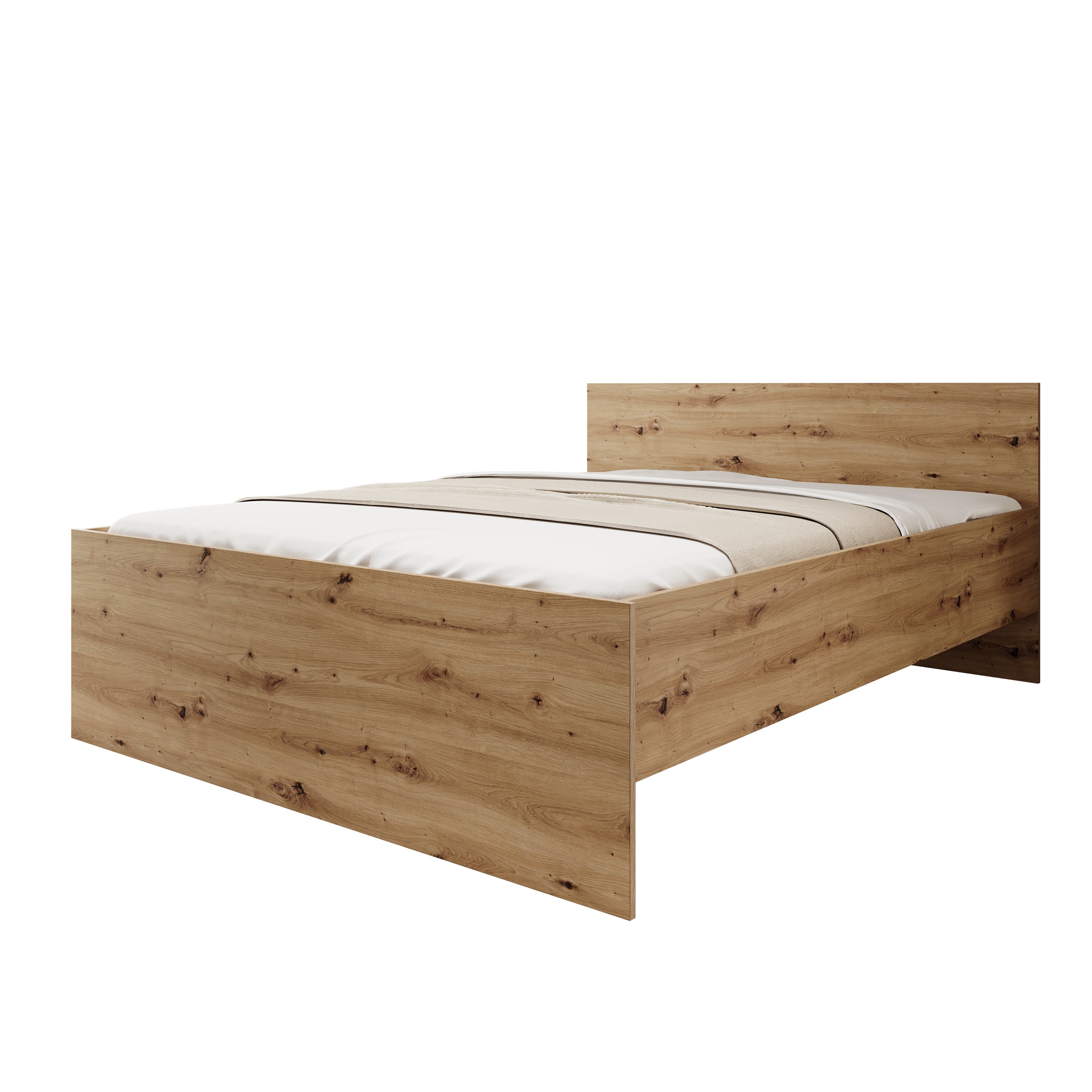 Montalo - Tweepersoonsbed - Eikenpatroon - 160x200 cm
