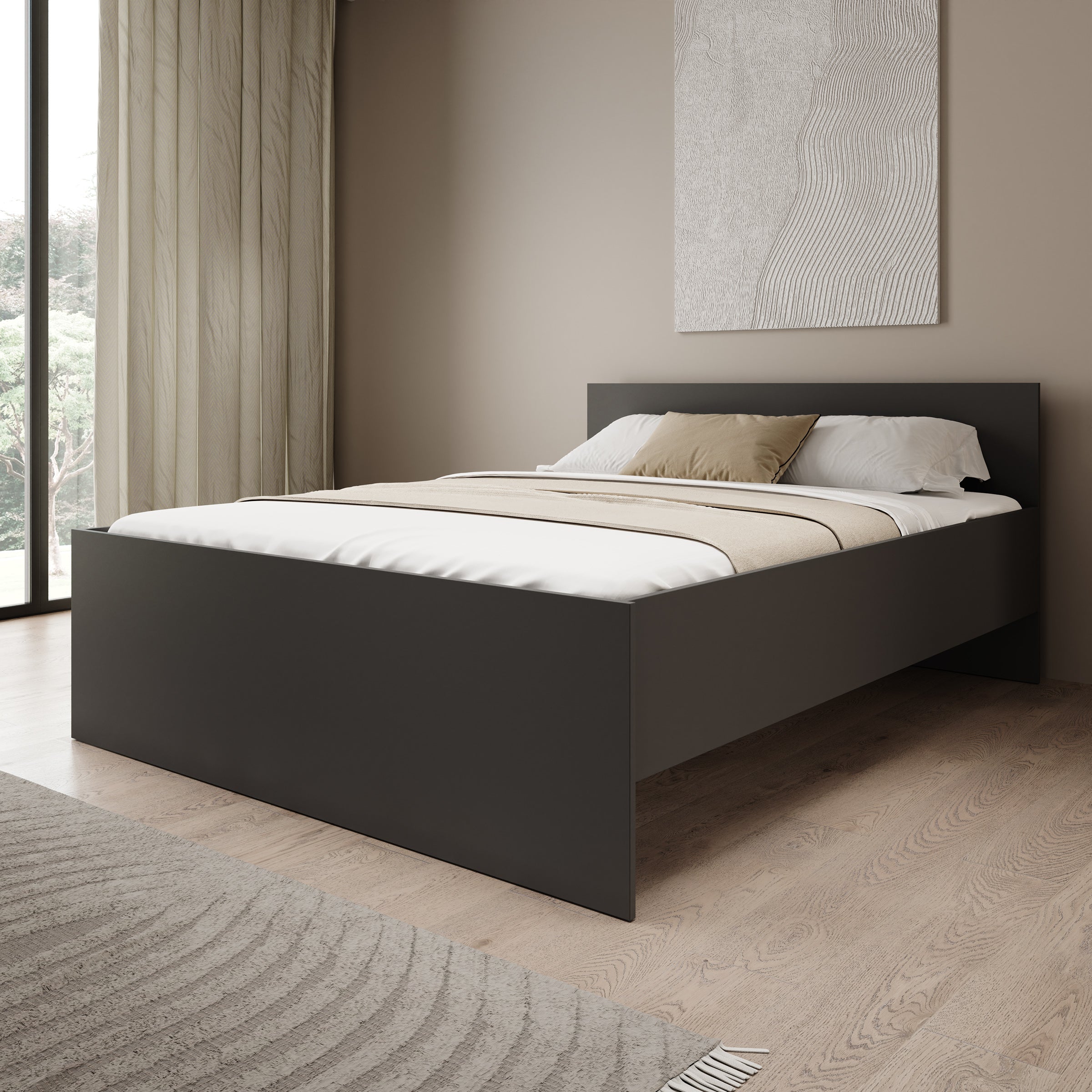 Montalo - Tweepersoonsbed - Zwart - 160x200 cm
