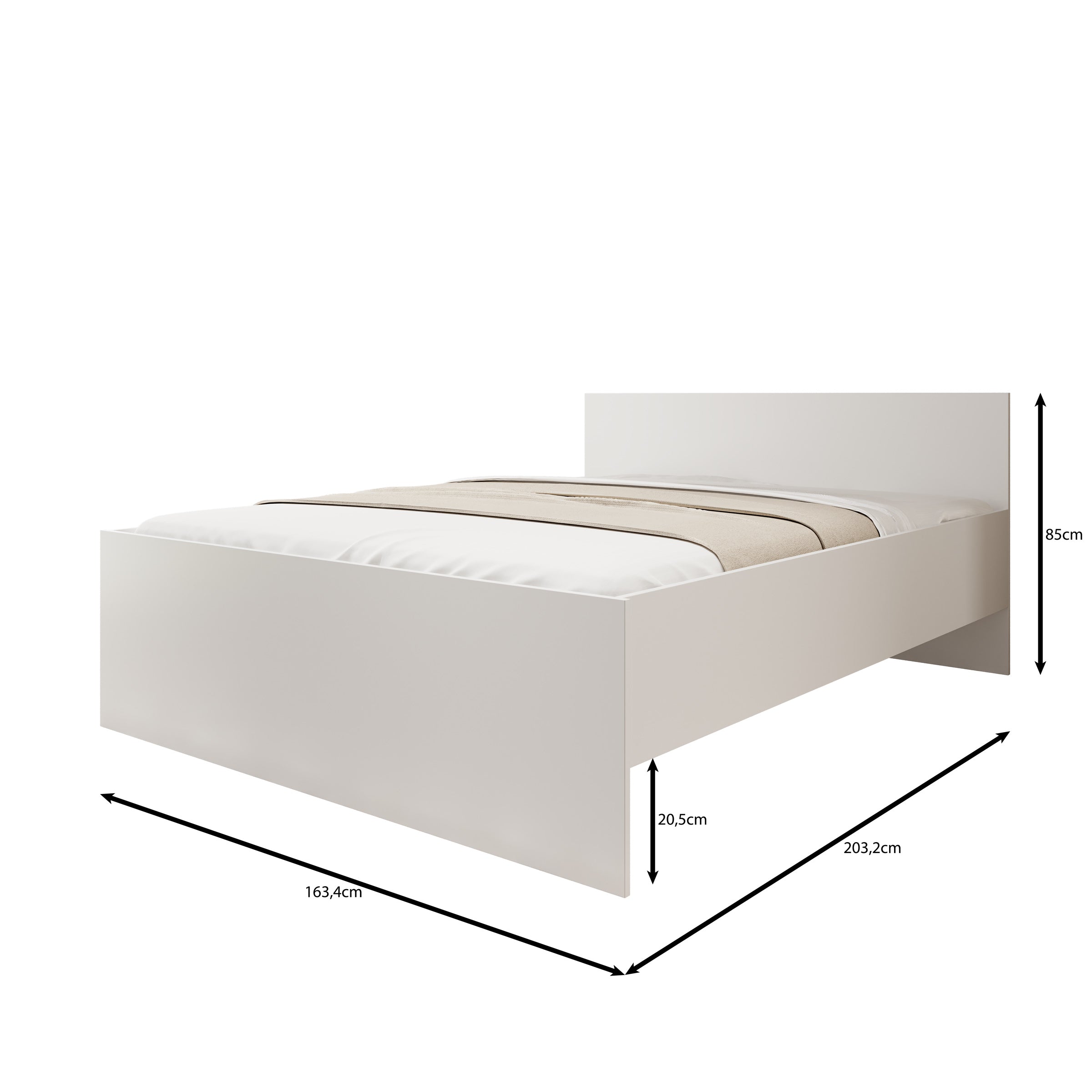 Montalo - Tweepersoonsbed - Zwart - 160x200 cm