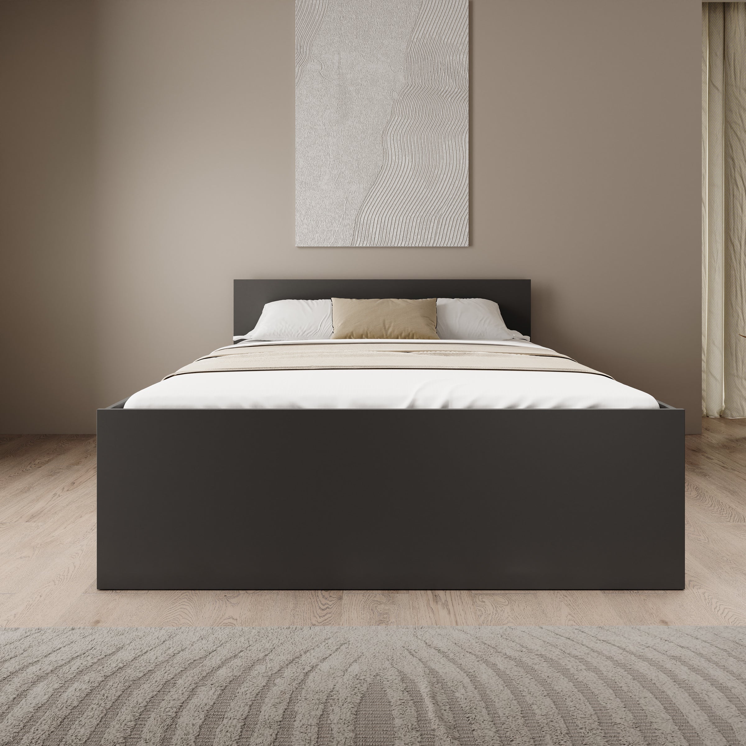 Montalo - Tweepersoonsbed - Zwart - 160x200 cm