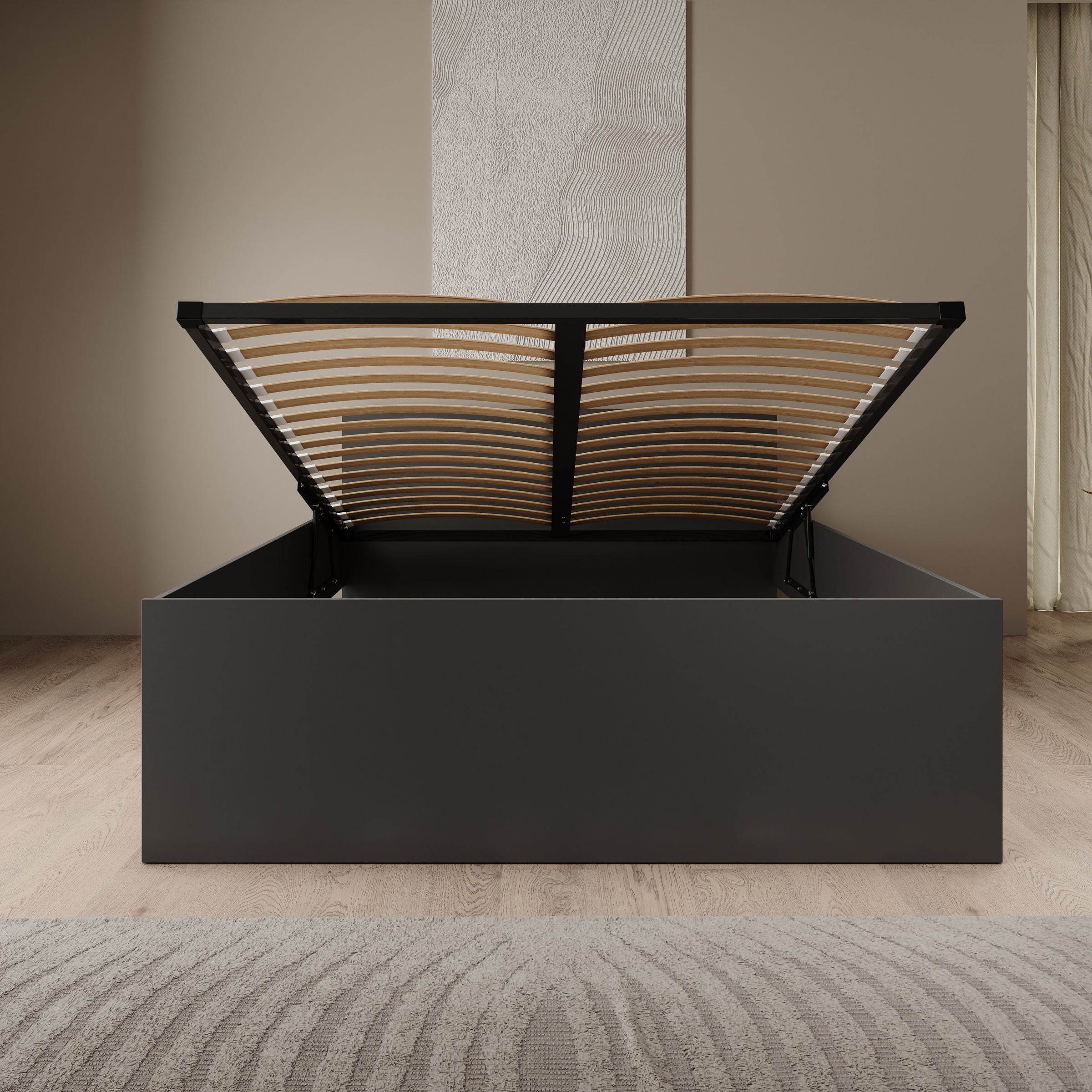 Montalo - Tweepersoonsbed - Zwart - 160x200 cm