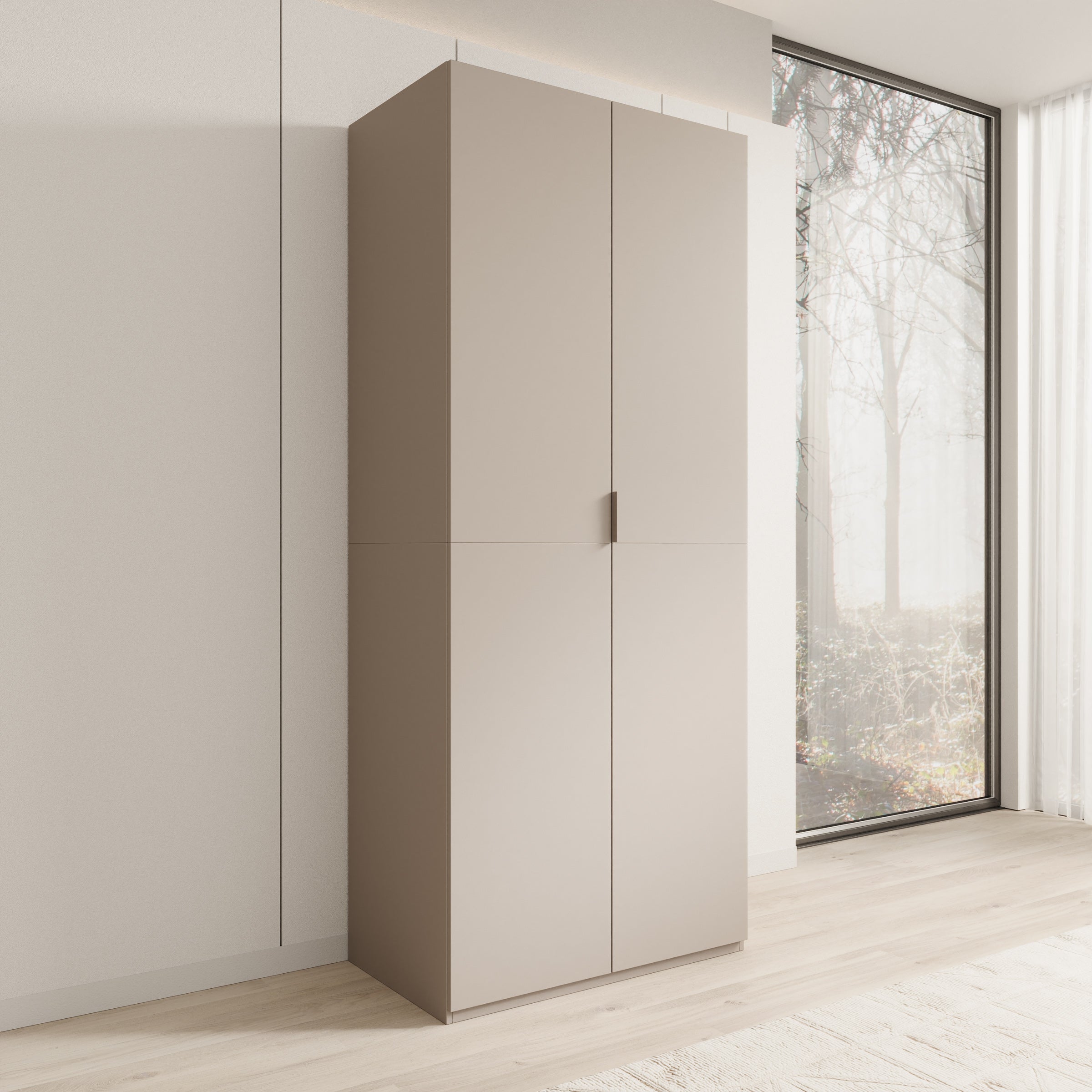 Montclair - Kledingkast 2-deurs - Beige - 90x53x215 cm