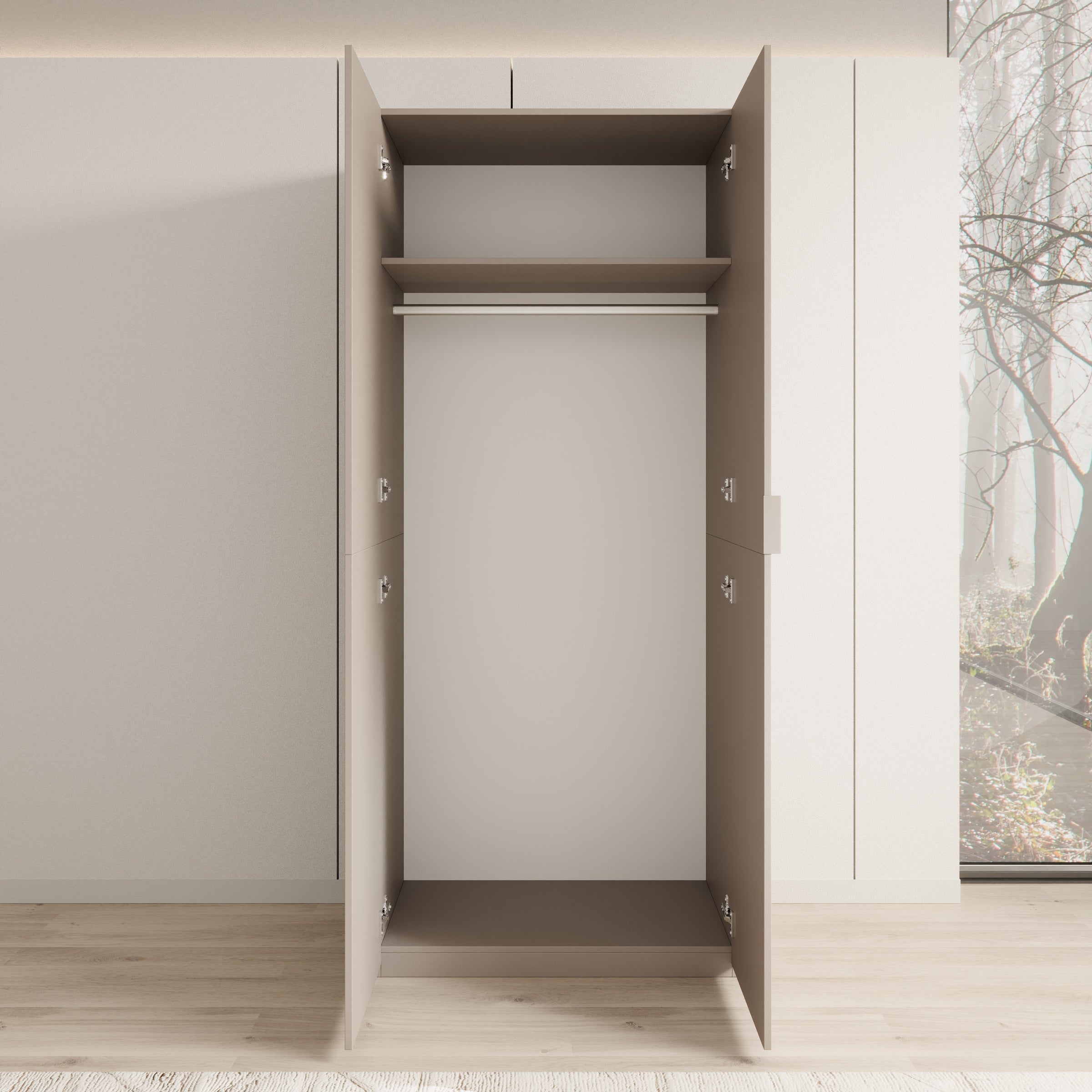 Montclair - Kledingkast 2-deurs - Beige - 90x53x215 cm