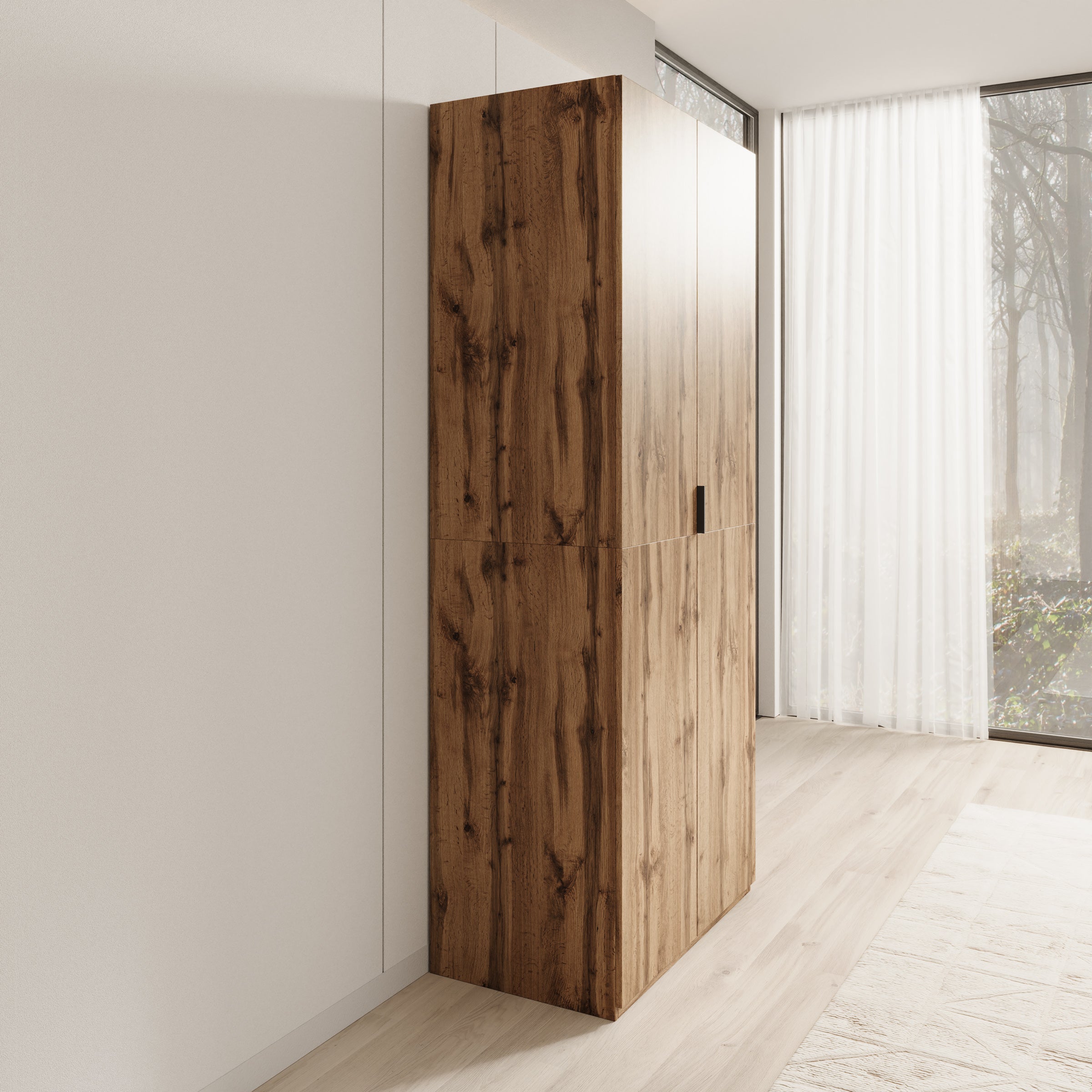 Montclair - Kledingkast 2-deurs - Eikenpatroon - 90x53x215 cm