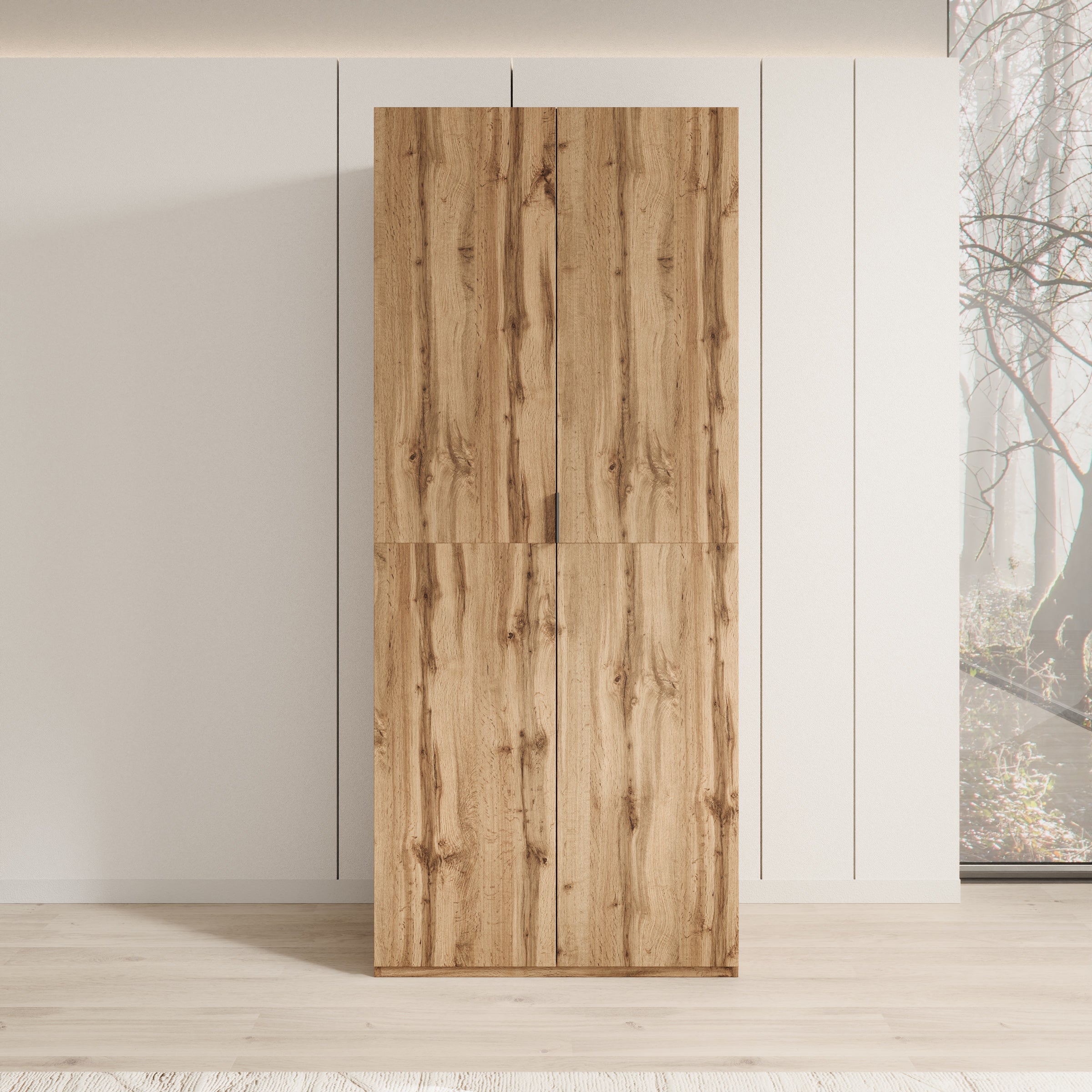 Montclair - Kledingkast 2-deurs - Eikenpatroon - 90x53x215 cm