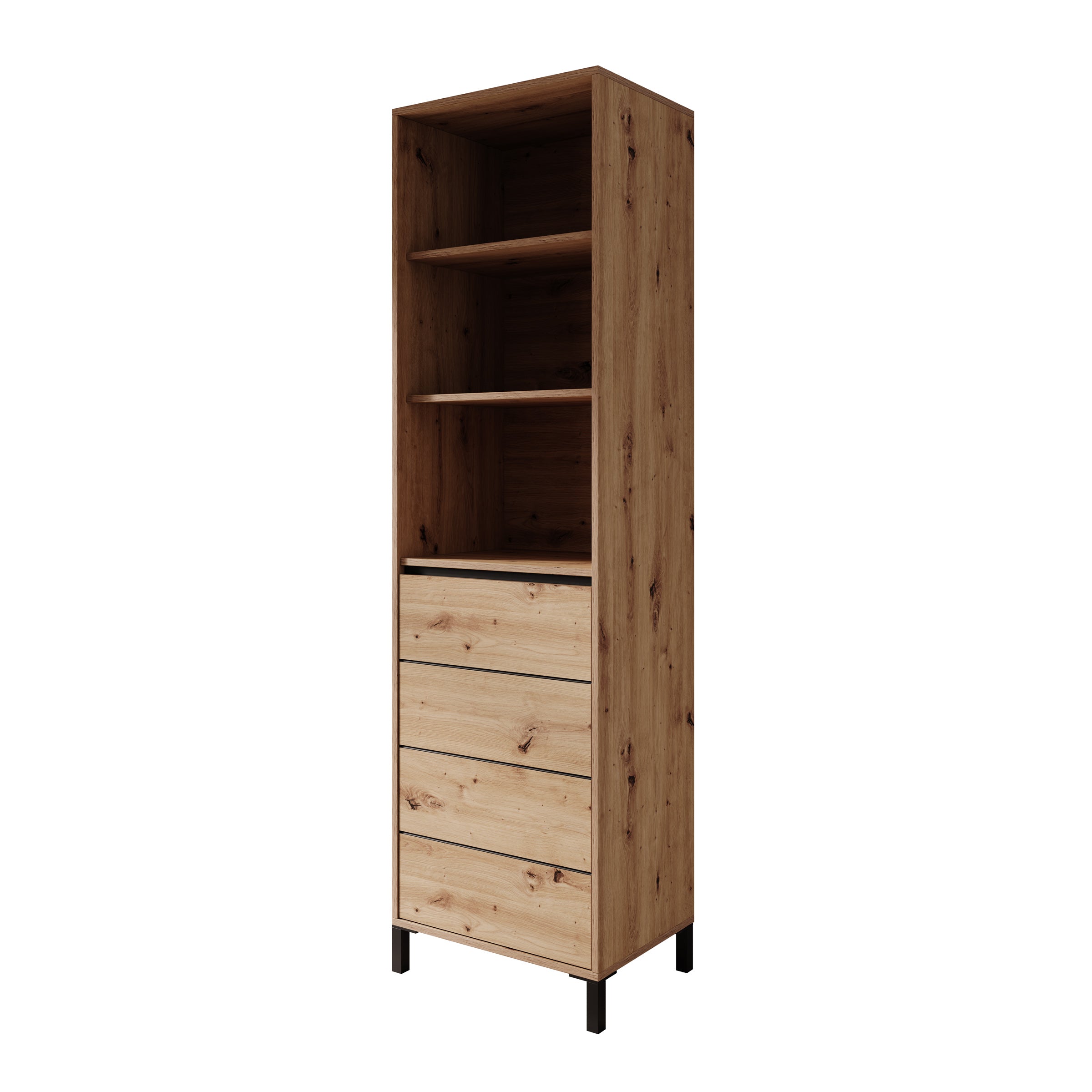 Montellini - Boekenkast - Eikenpatroon - 55x40x193 cm