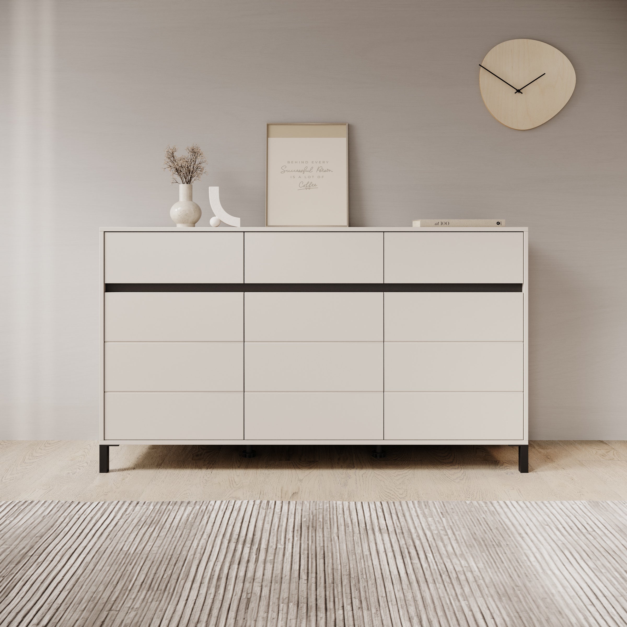 Montellini - Dressoir - Beige - 157x40x90 cm