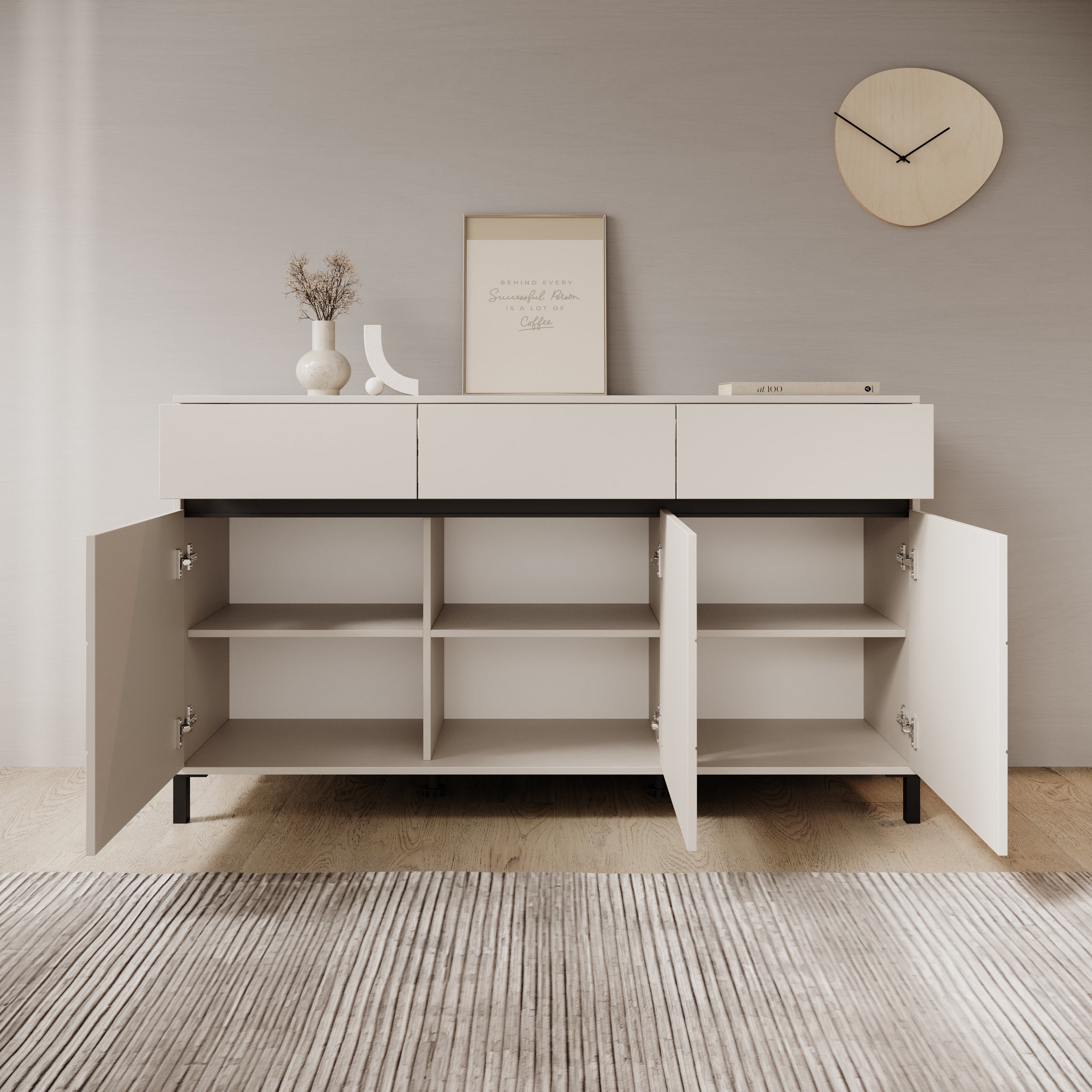 Montellini - Dressoir - Beige - 157x40x90 cm