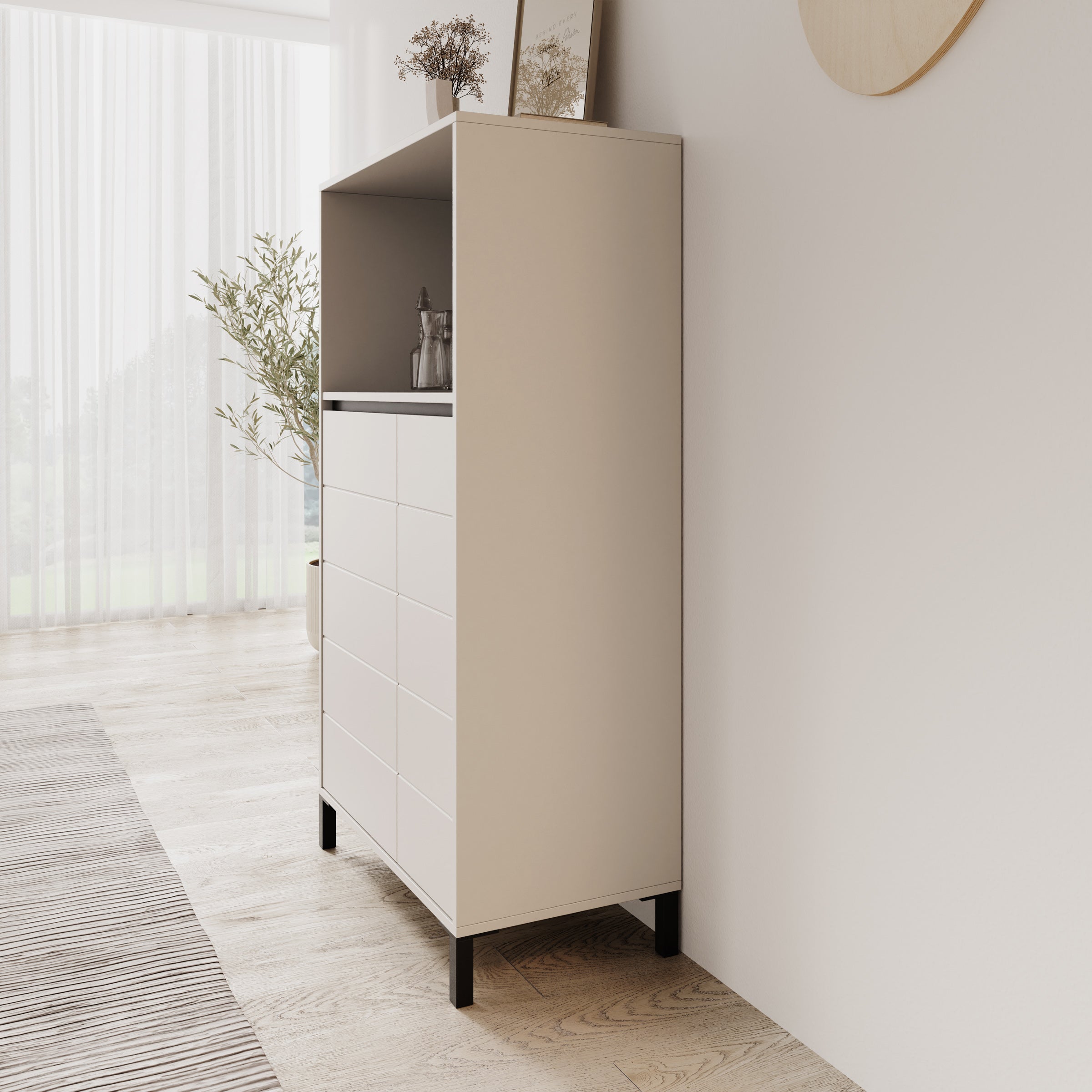 Montellini - Dressoir - Beige - 74x40x135 cm