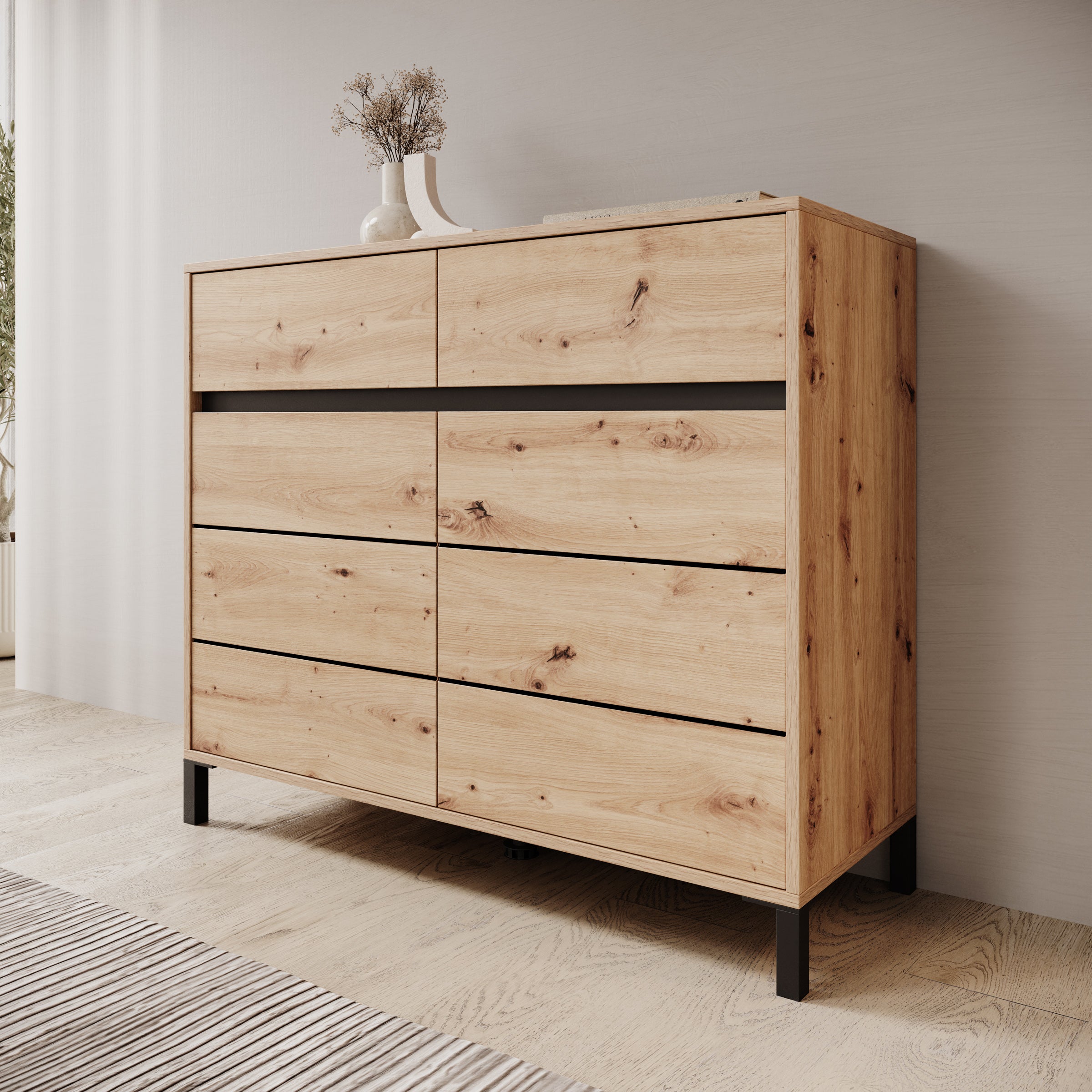 Montellini - Dressoir - Eikenpatroon - 106x40x90 cm