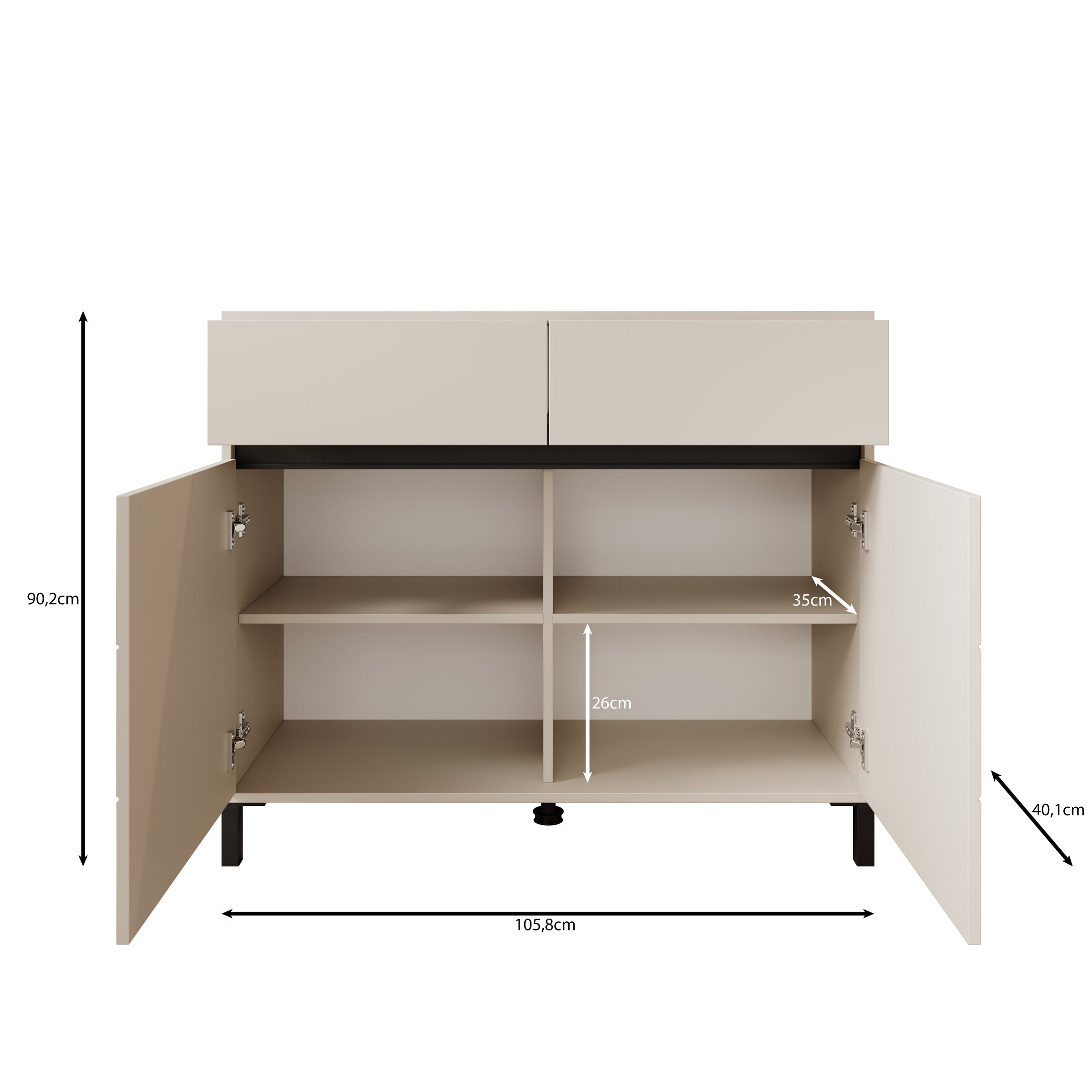 Montellini - Dressoir - Eikenpatroon - 106x40x90 cm