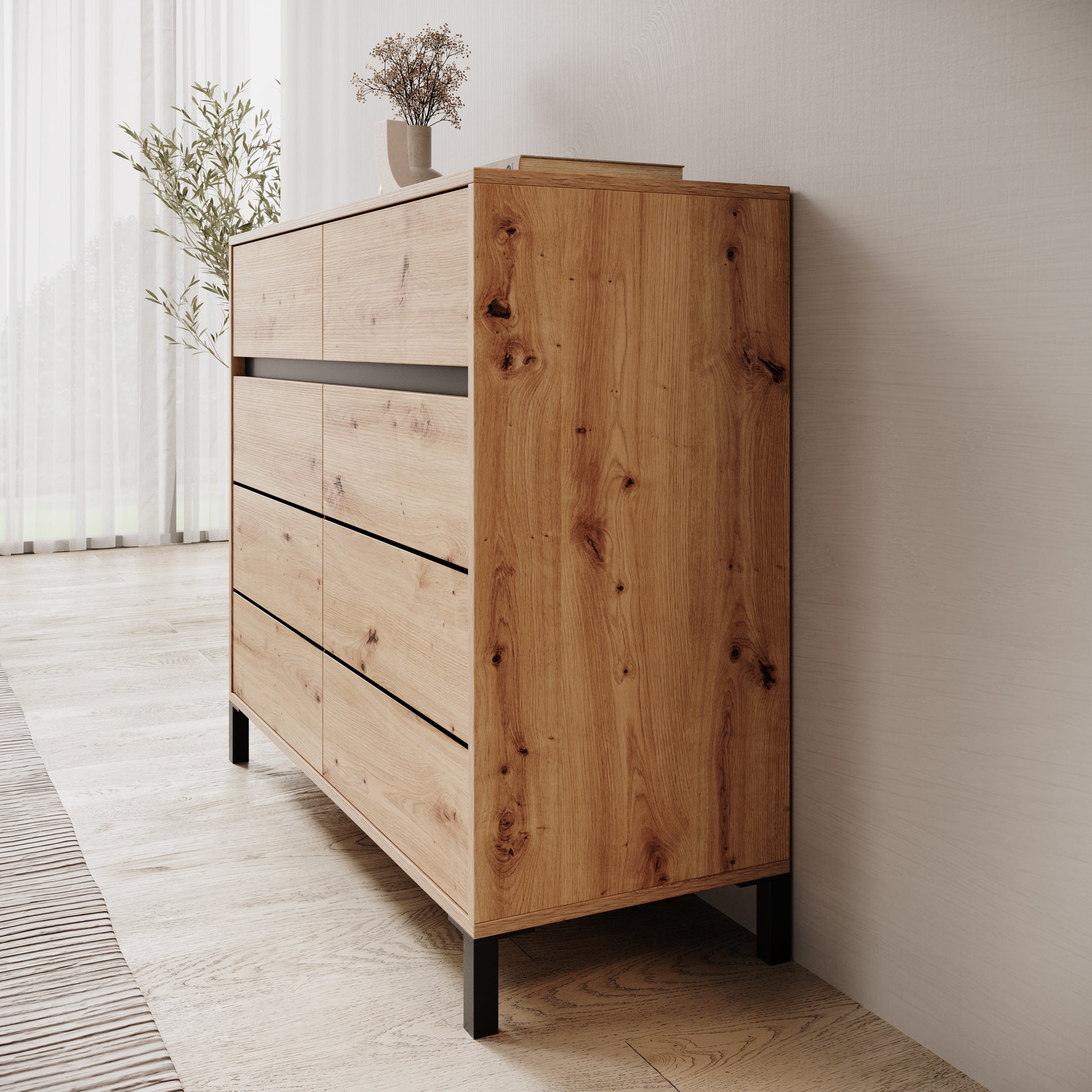 Montellini - Dressoir - Eikenpatroon - 106x40x90 cm
