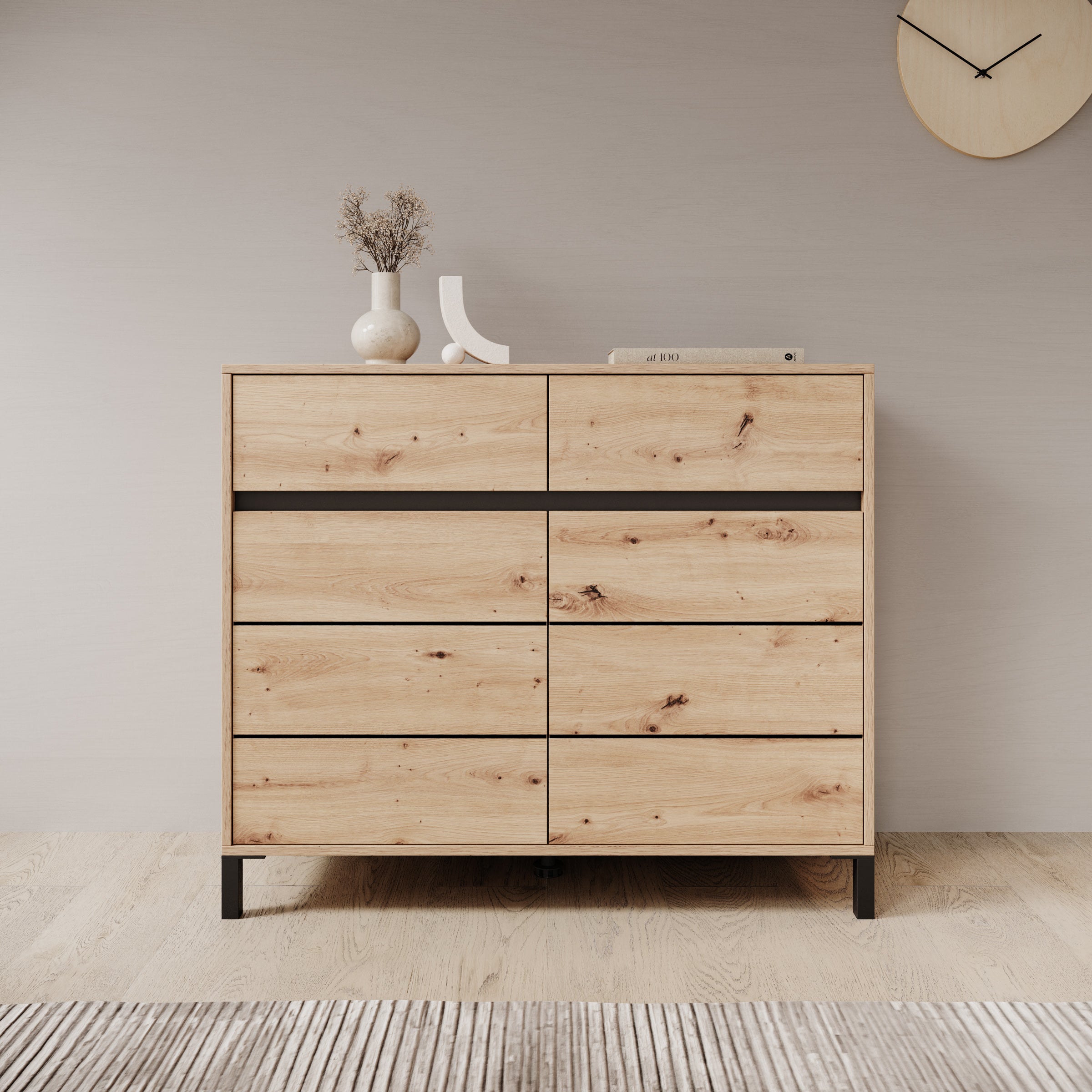 Montellini - Dressoir - Eikenpatroon - 106x40x90 cm