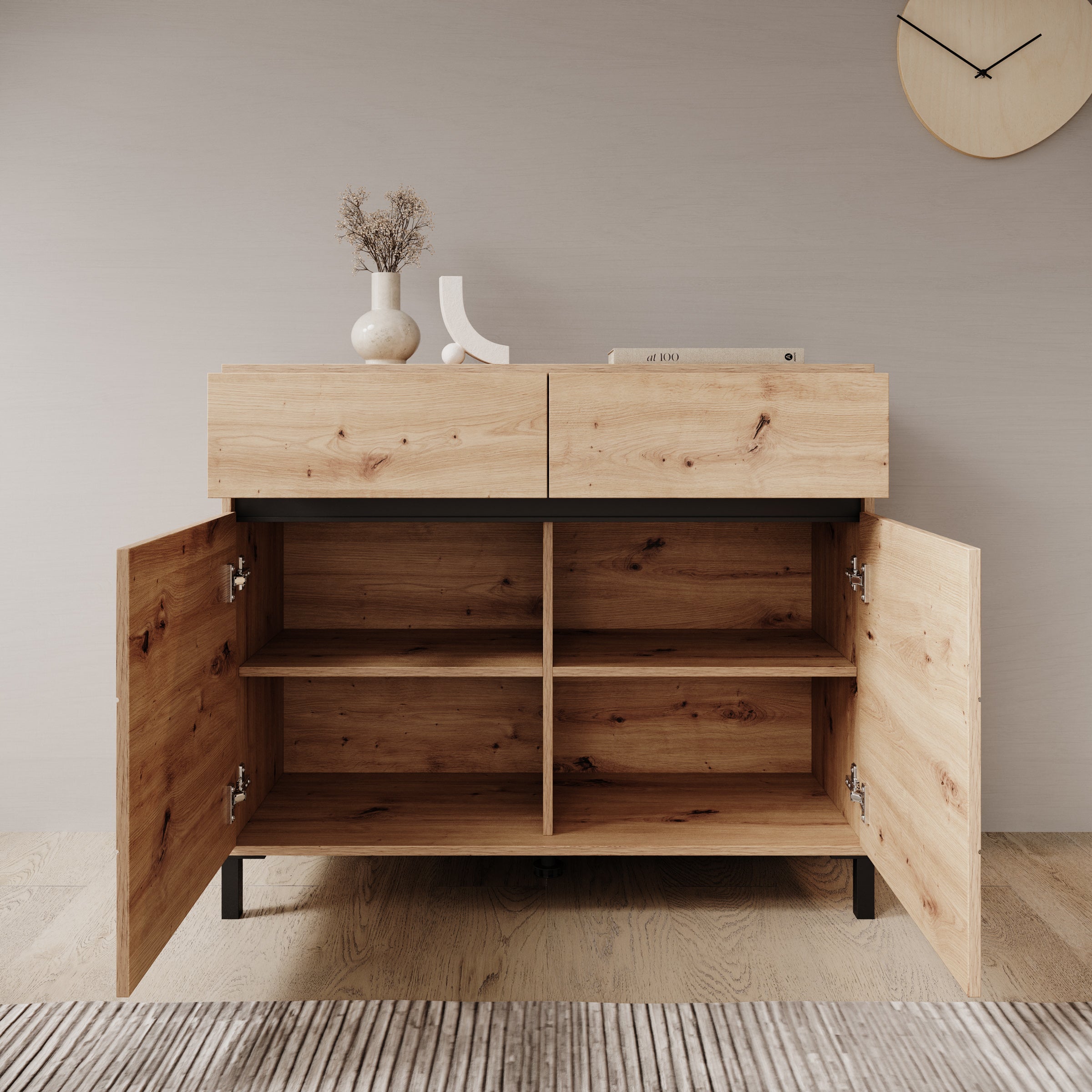 Montellini - Dressoir - Eikenpatroon - 106x40x90 cm