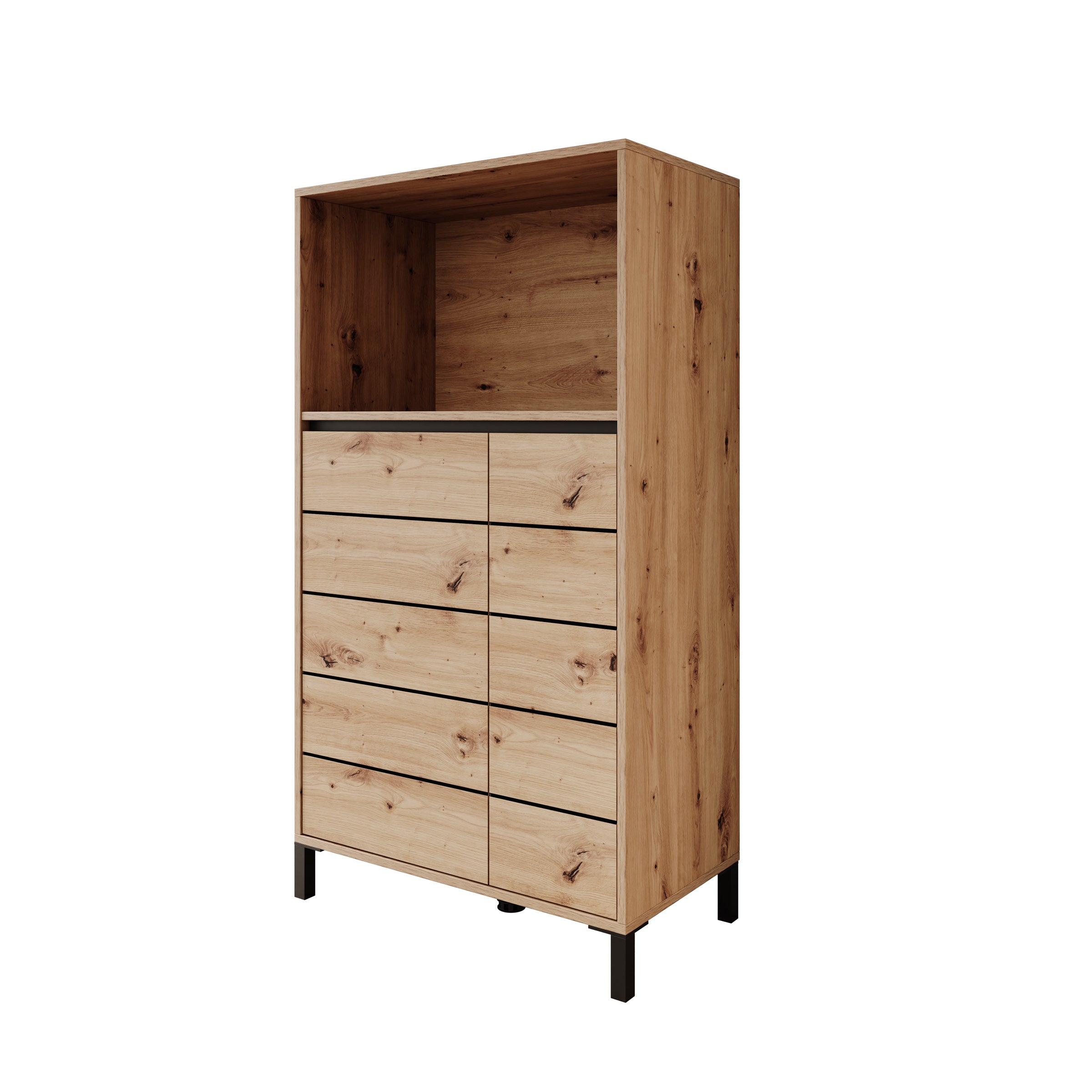 Montellini - Dressoir - Eikenpatroon - 74x40x135 cm