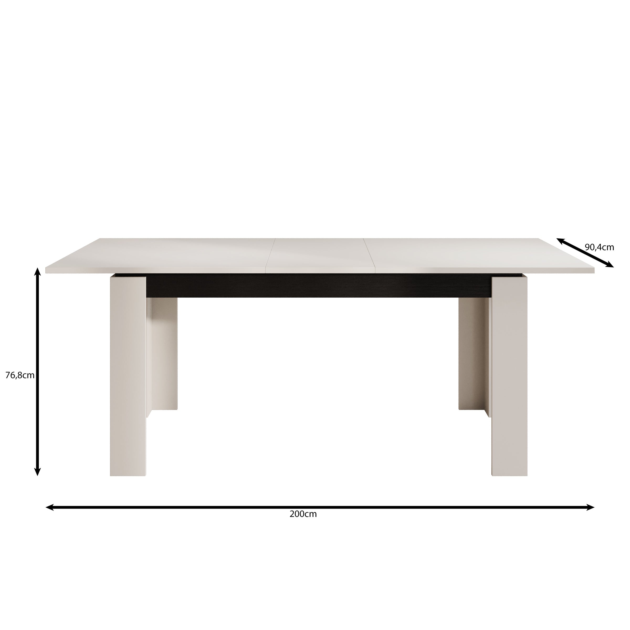 Montellini - Eetkamertafel - Beige - 160x90x77 cm
