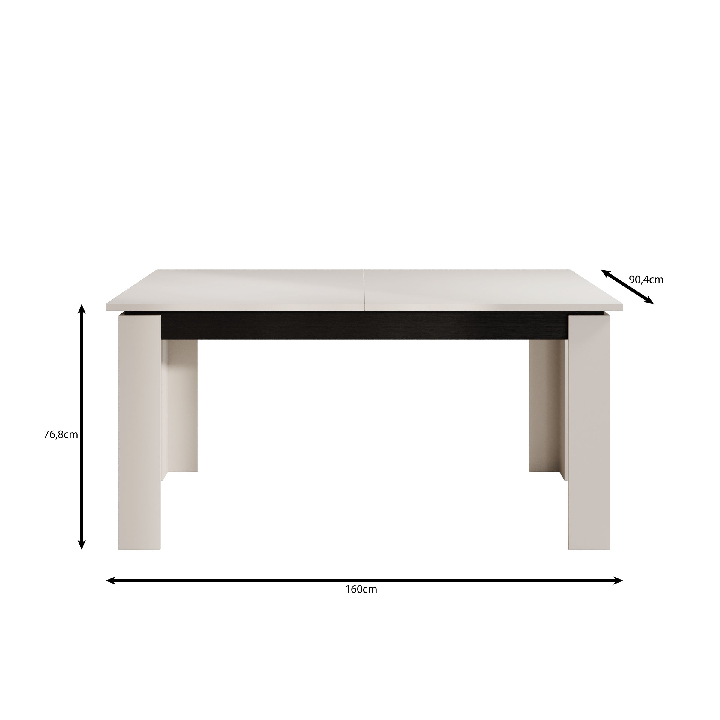 Montellini - Eetkamertafel - Beige - 160x90x77 cm