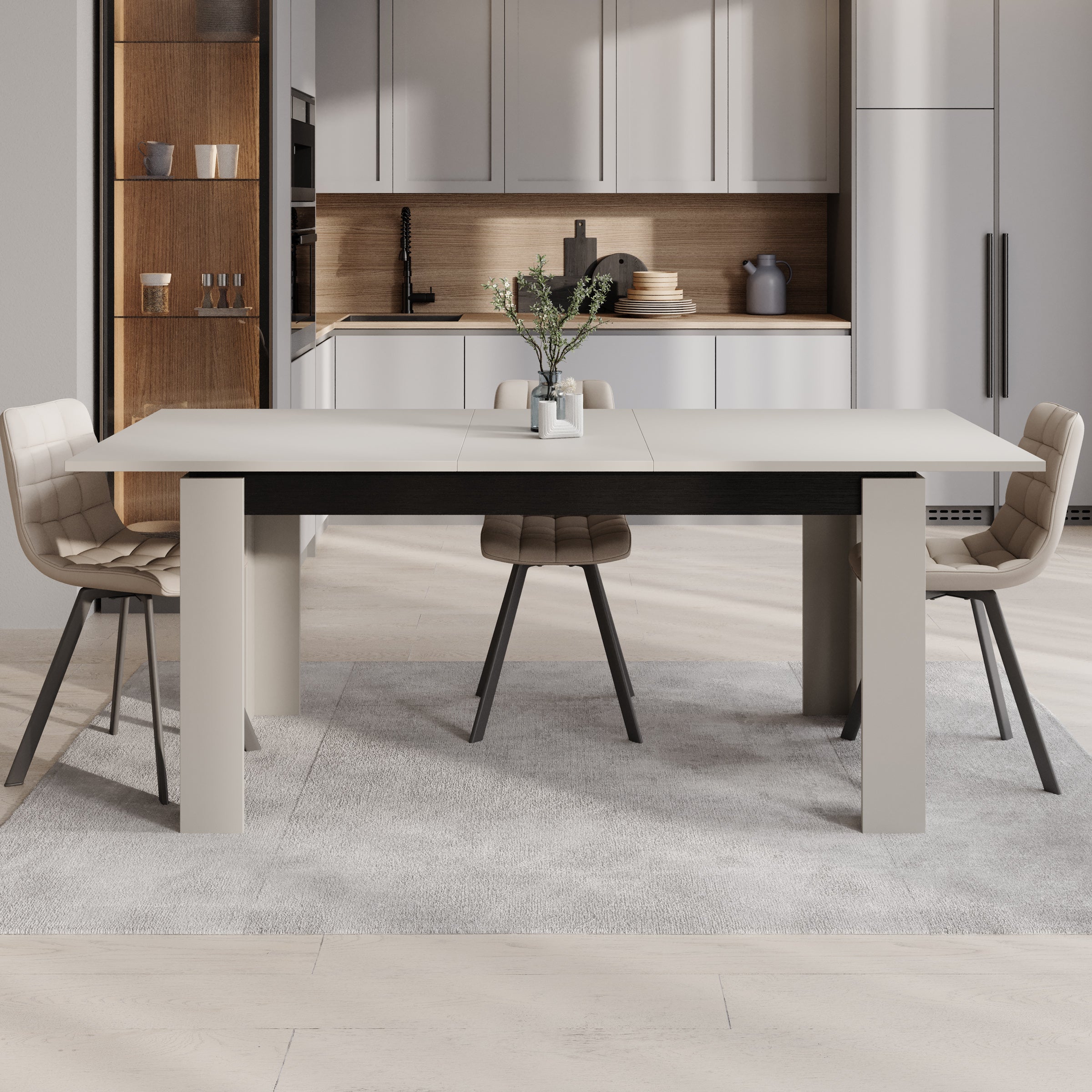 Montellini - Eetkamertafel - Beige - 160x90x77 cm