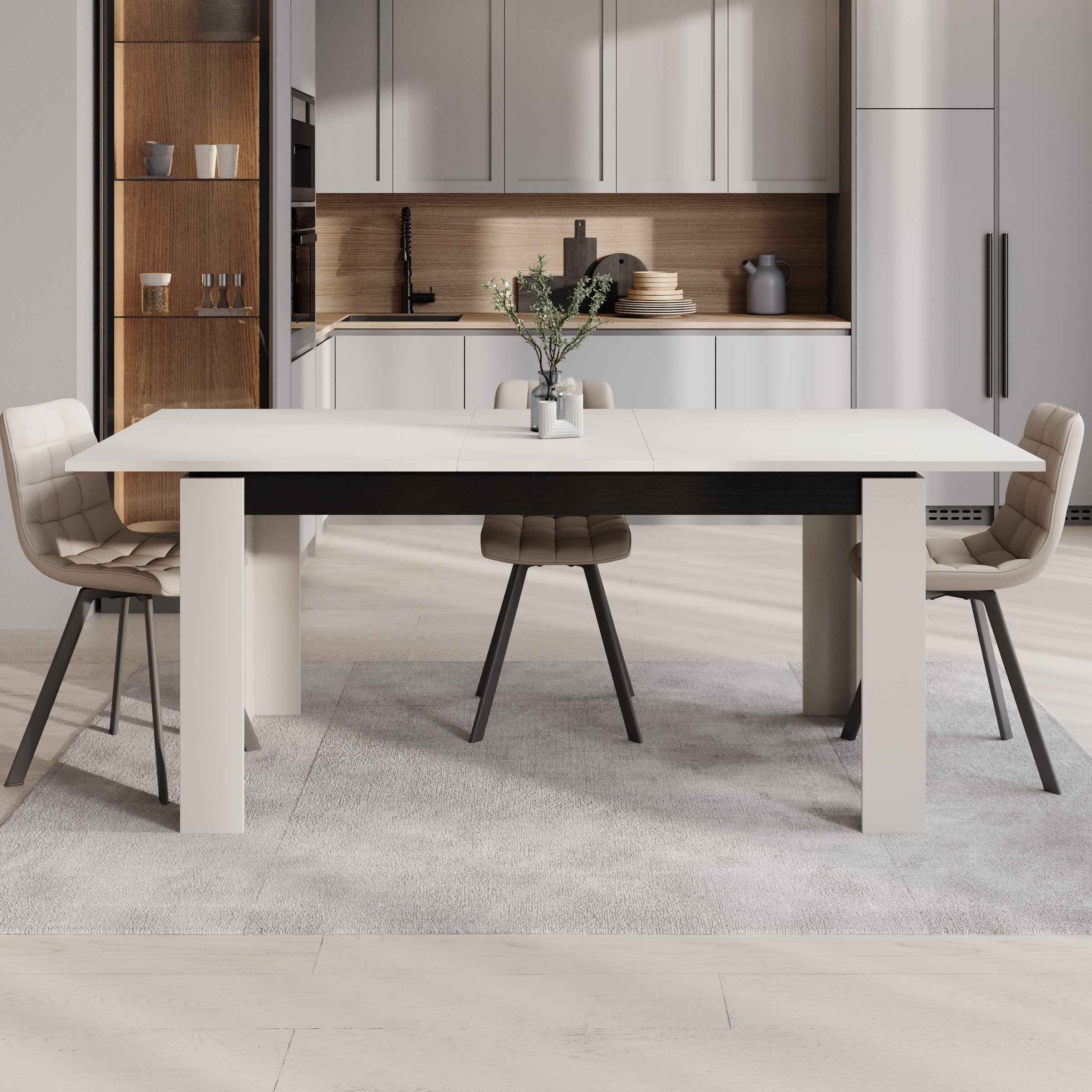 Montellini - Eetkamertafel - Beige - 160x90x77 cm
