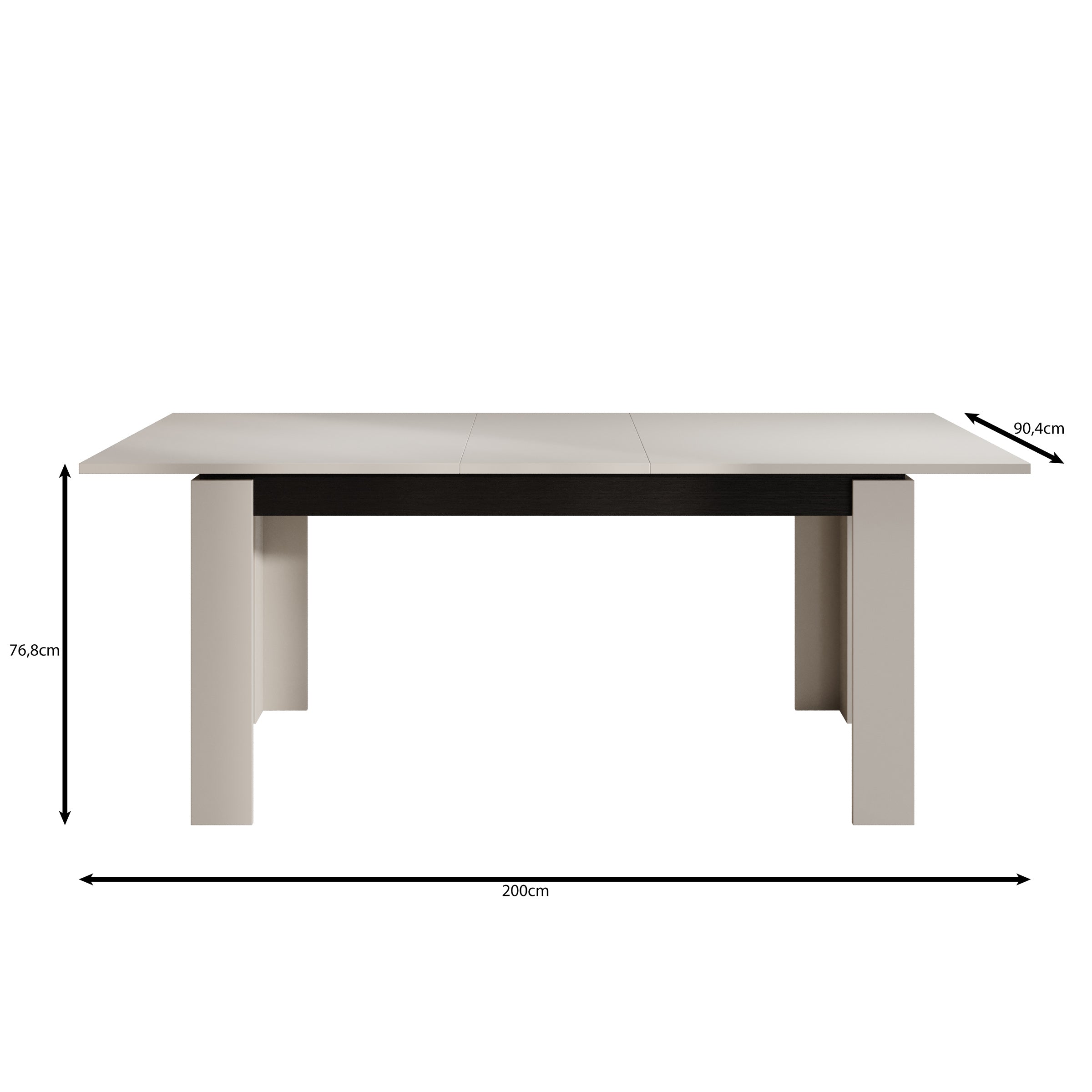 Montellini - Eetkamertafel - Eikenpatroon - 160x90x77 cm