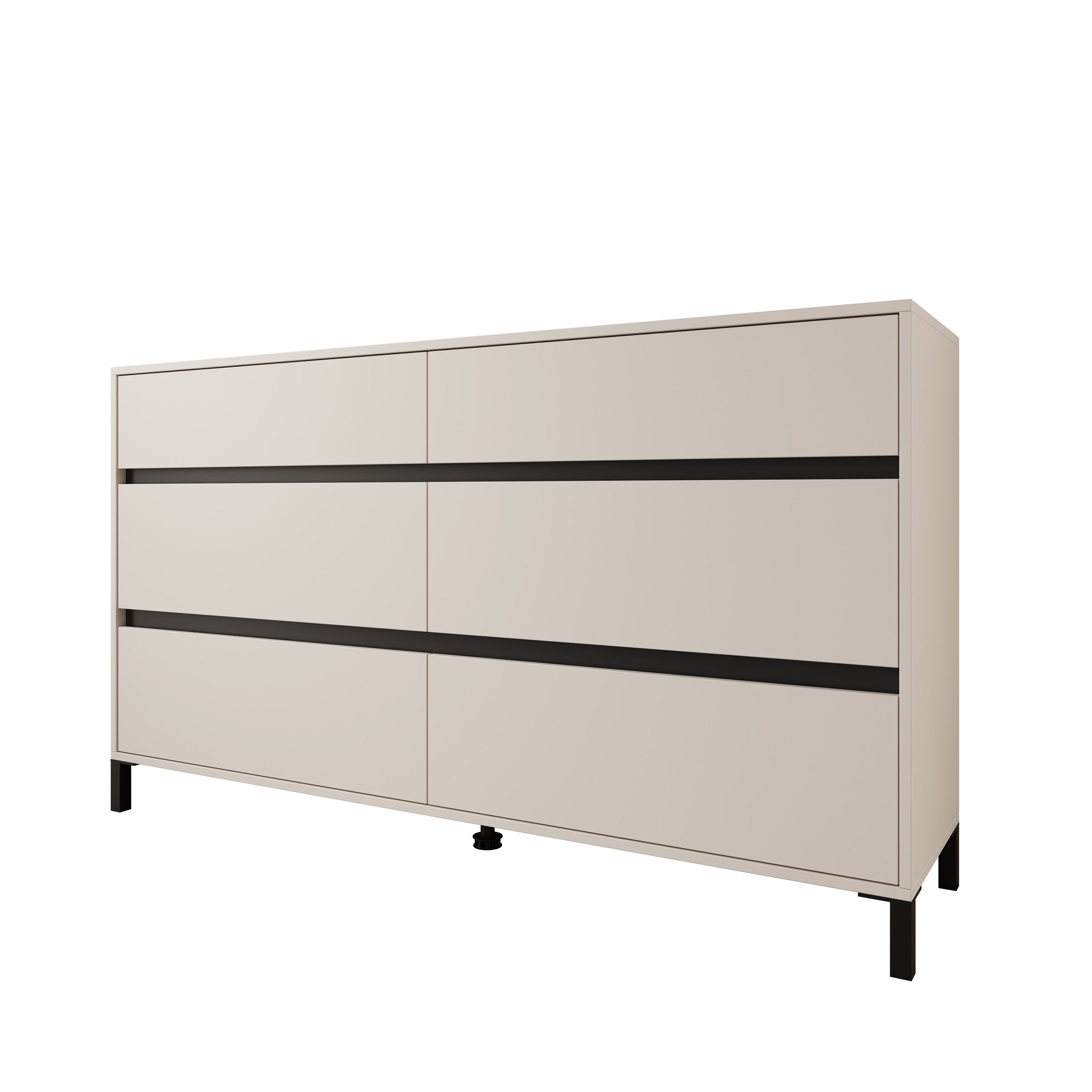 Montellini - Ladekast met 6 lades - Beige - 157x40x90 cm