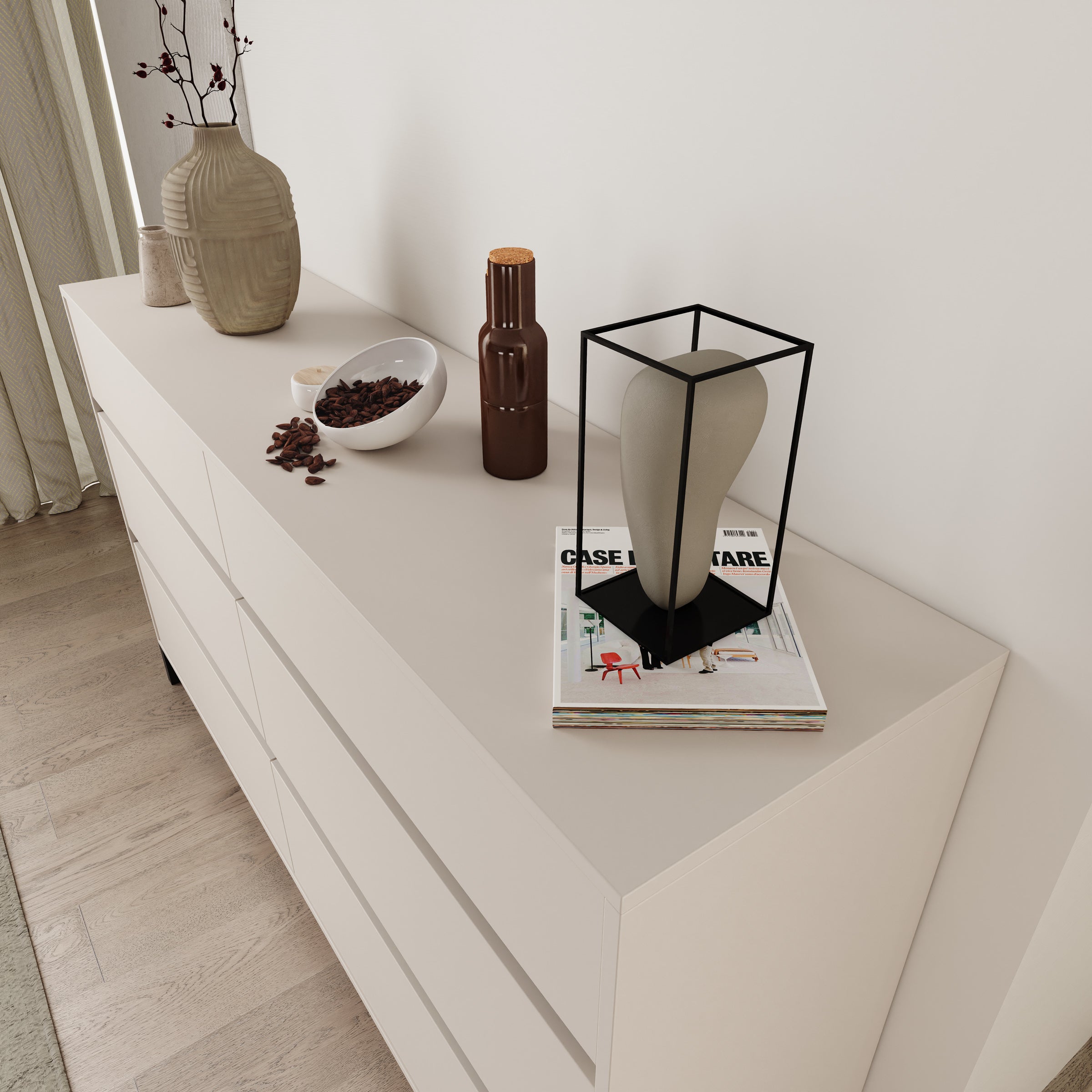 Montellini - Ladekast met 6 lades - Beige - 157x40x90 cm